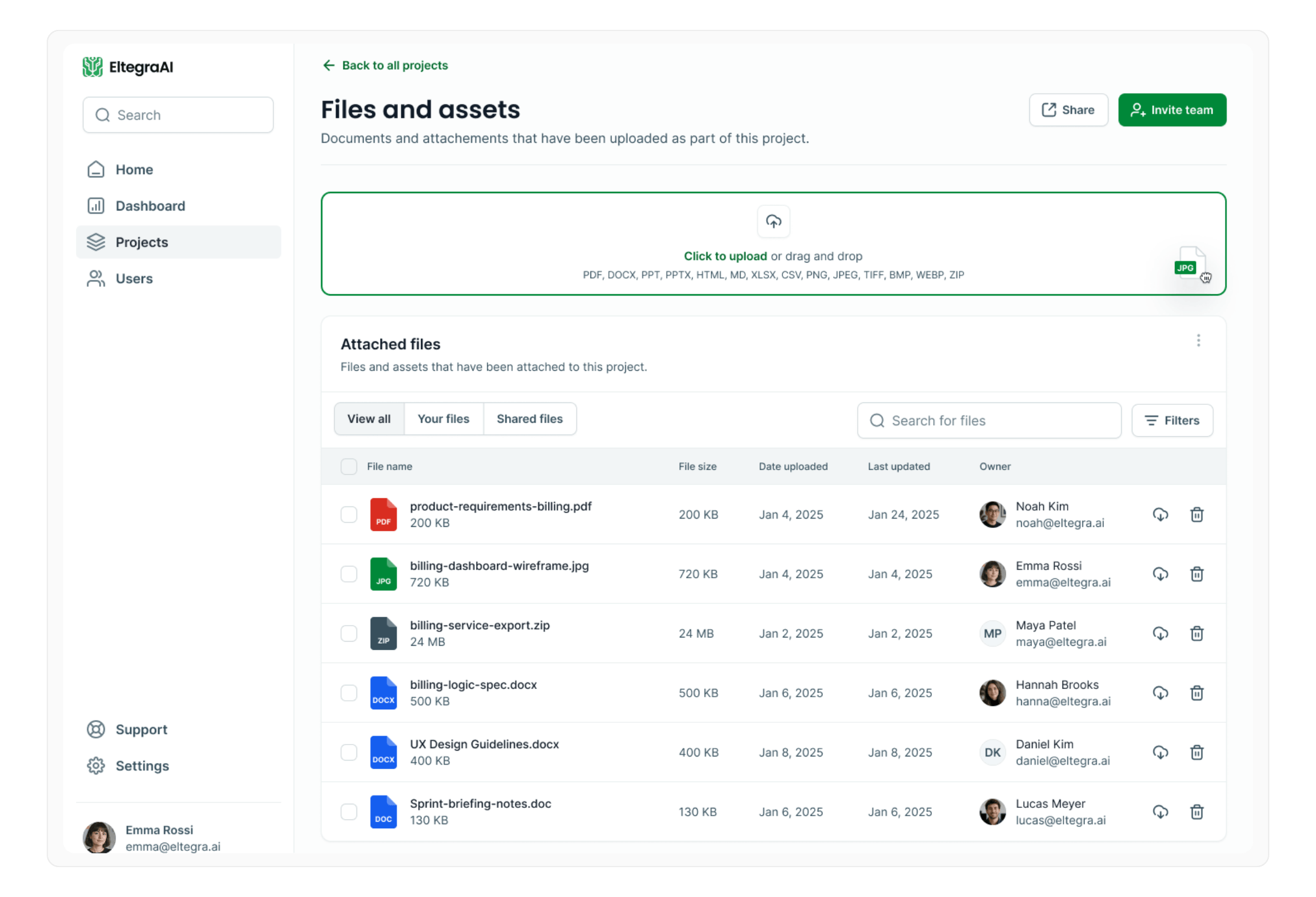 EltegaAI Legacy Modernization Platform Interface