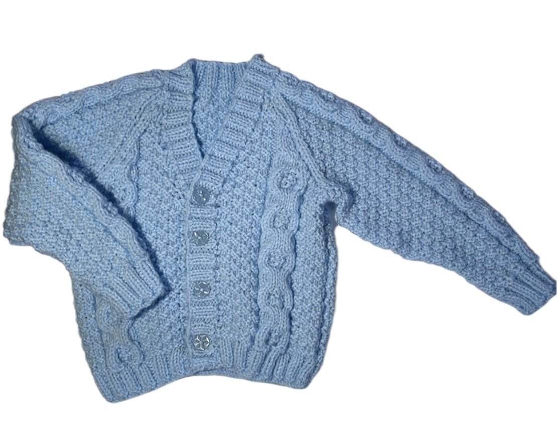 Baby Blue Cable Knit 1-2 years