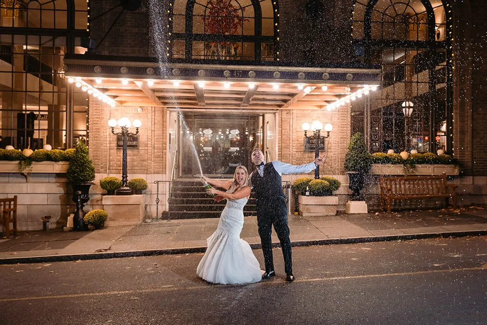 Classic bridal portrait photographed at Historic Hotel Bethlehem wedding venue
