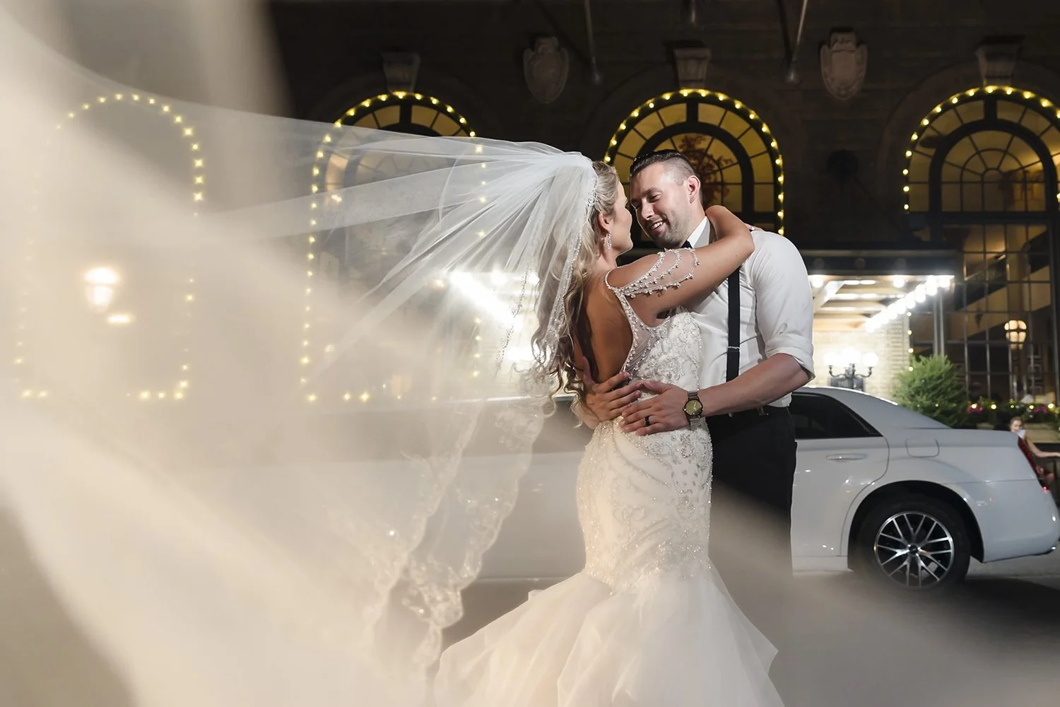 Wedding reception celebration inside Historic Hotel Bethlehem in Bethlehem PA