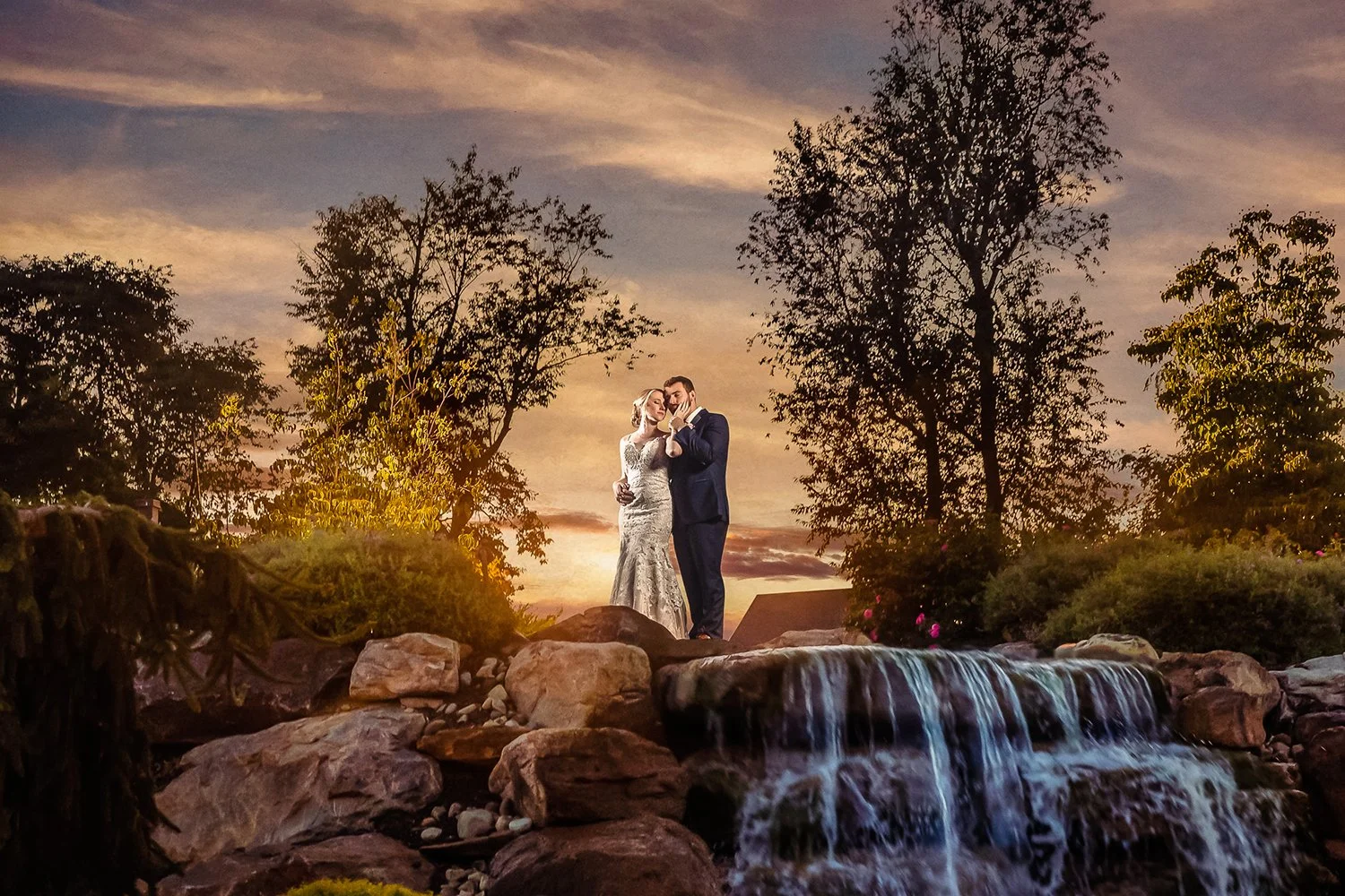 Bridal party laughing together during Bethlehem PA wedding