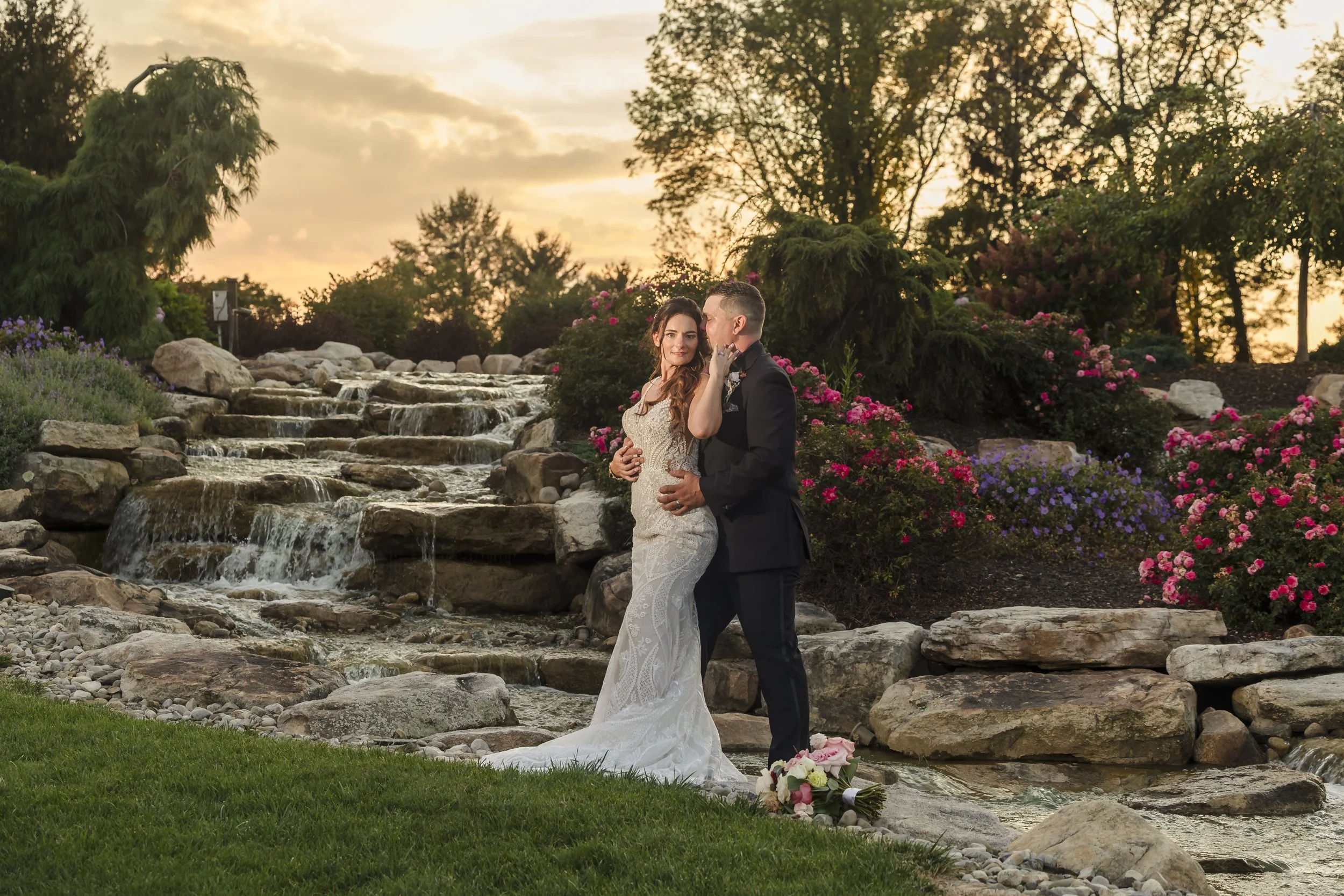 Elegant wedding ceremony photographed at Woodstone Country Club in Danielsville