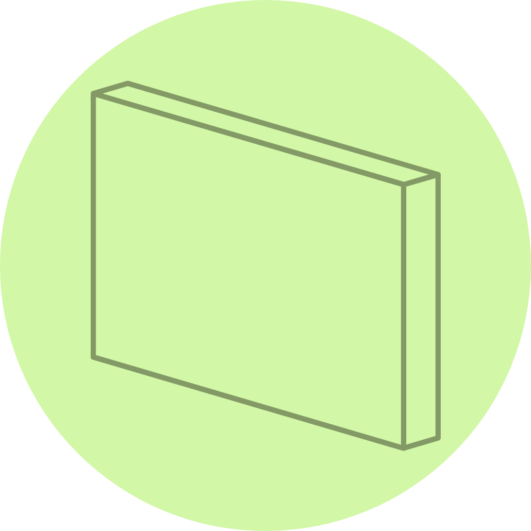 Aerial view of a suburban neighborhood with houses, streets, green spaces, and trees under a clear blue sky.