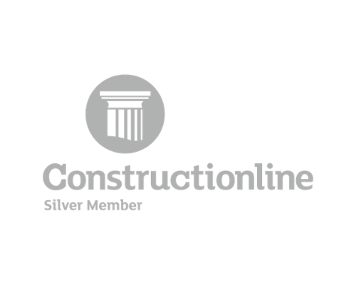 Constructionline logo with a column graphic above the text 'Constructionline' and the slogan 'Stewart Avenue' underneath.