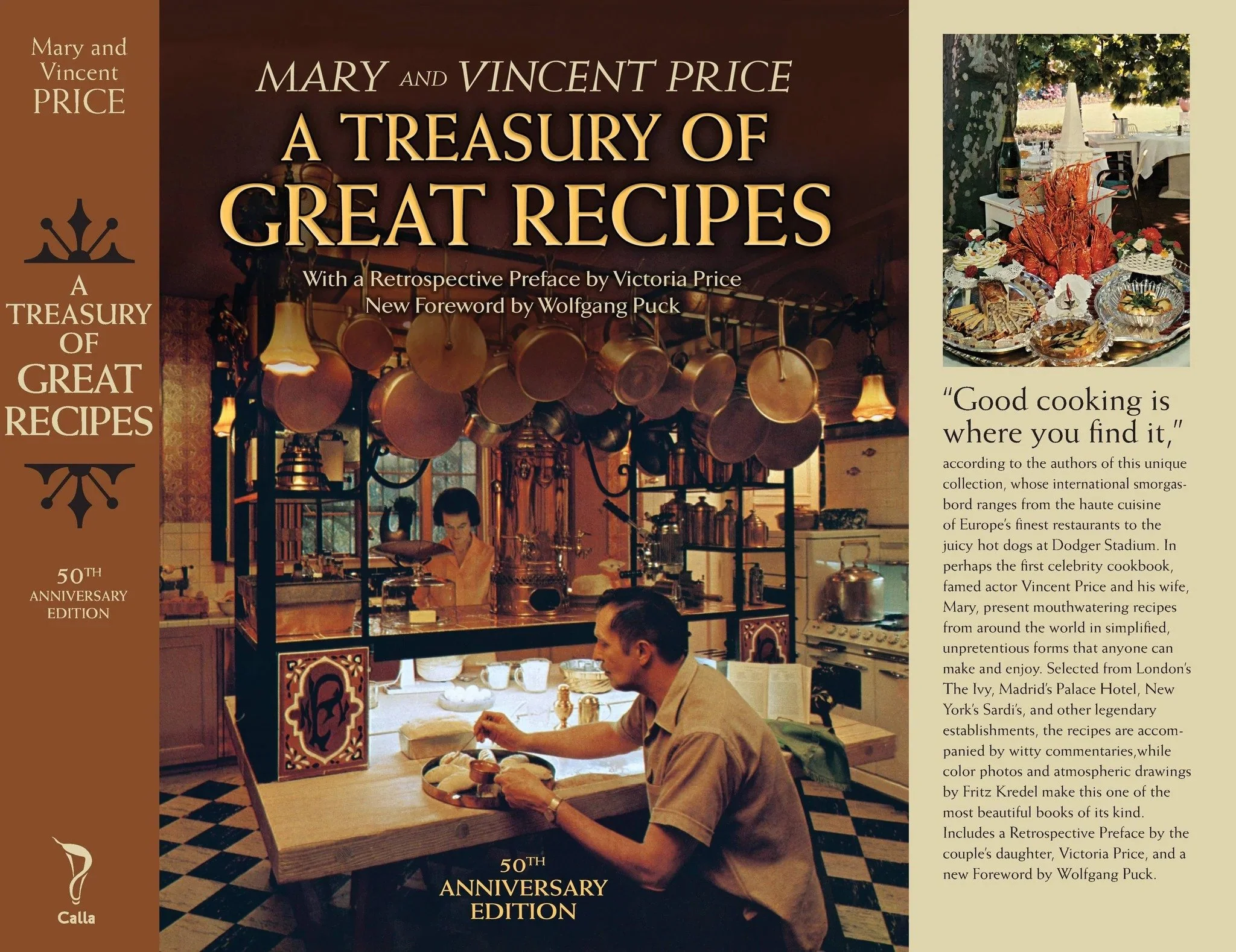 The fiftieth anniversary edition of Mary and Vincent Price's beloved tome, A Treasury of Great Recipes, was published in 2015. We are so excited. It features a new cover and jacket design with commentary by some of today's top chefs and foodies, as w