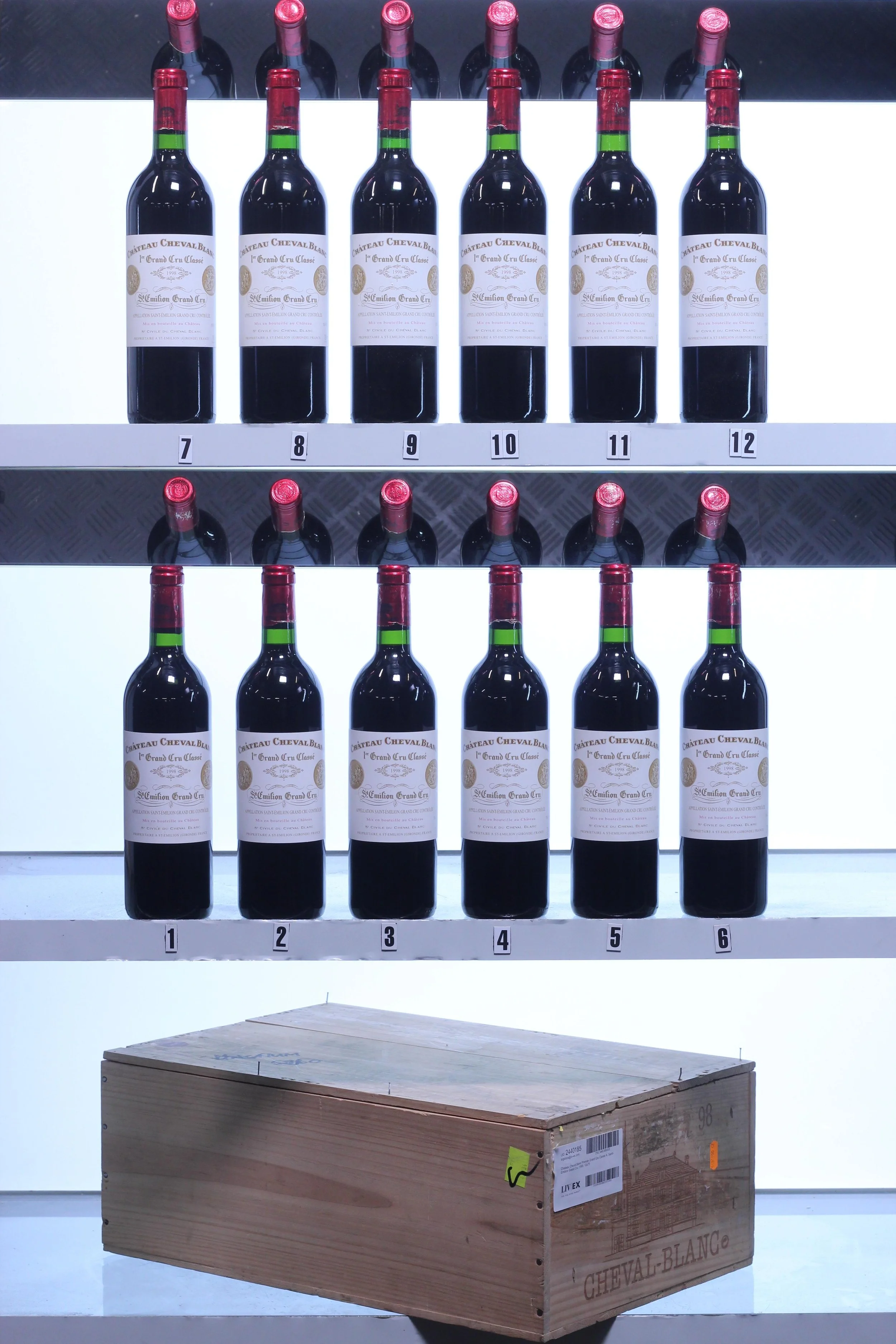 Chateau Cheval Blanc Premier Grand Cru Classe A, Saint-Emilion Grand Cru, Bordeaux, 1998, 12x75cl