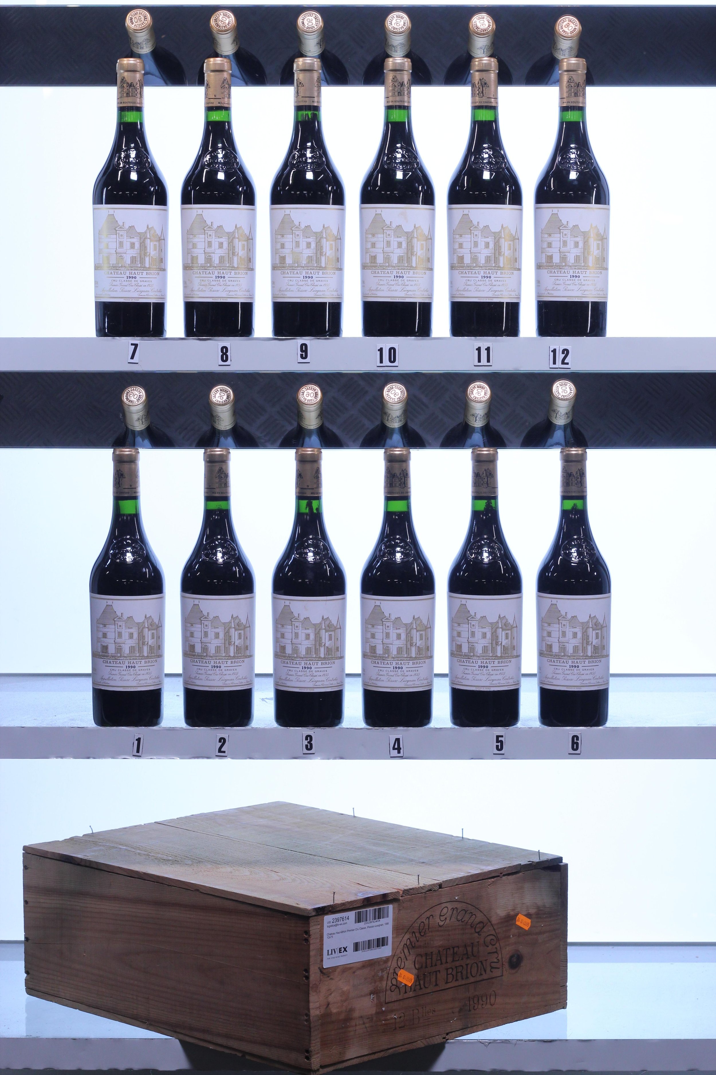 Chateau Haut-Brion Premier Cru Classe, Pessac-Leognan, Bordeaux, 1990, 12x75cl