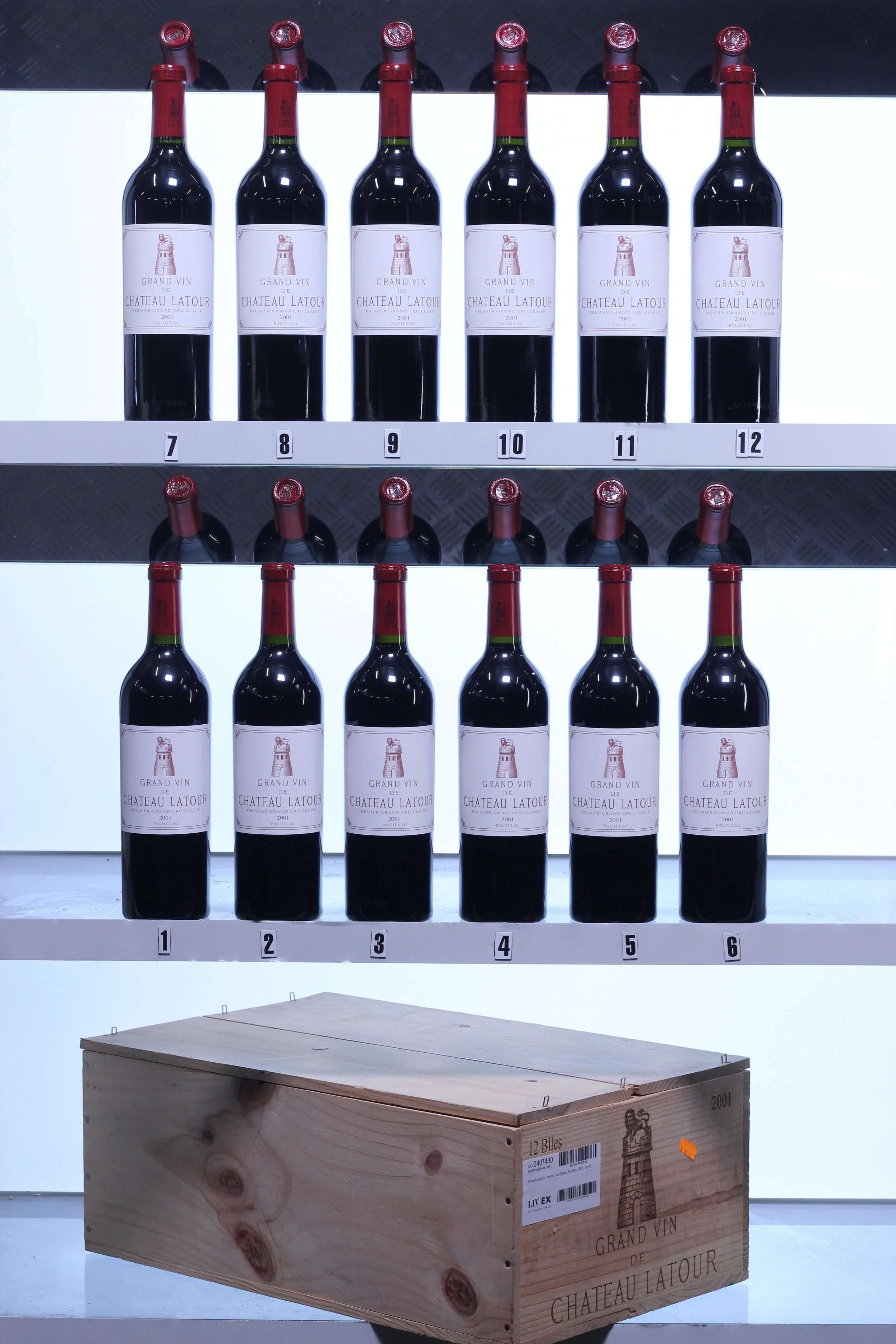 Chateau Latour Premier Cru Classe, Pauillac, Bordeaux, 2001, 12x75cl