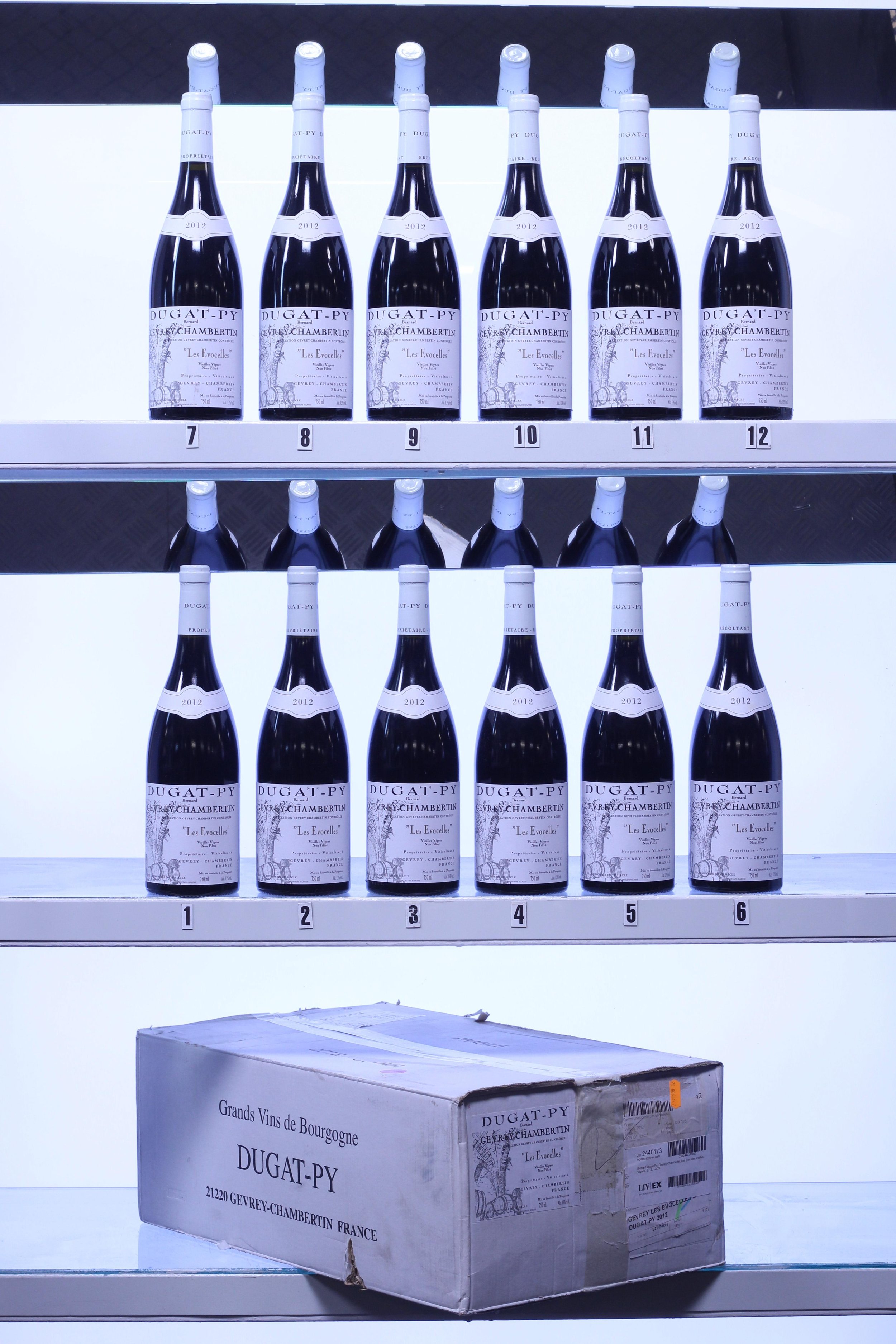 Bernard Dugat-Py, Gevrey-Chambertin, Les Evocelles Vieilles Vignes, Burgundy, 2012, 12x75cl
