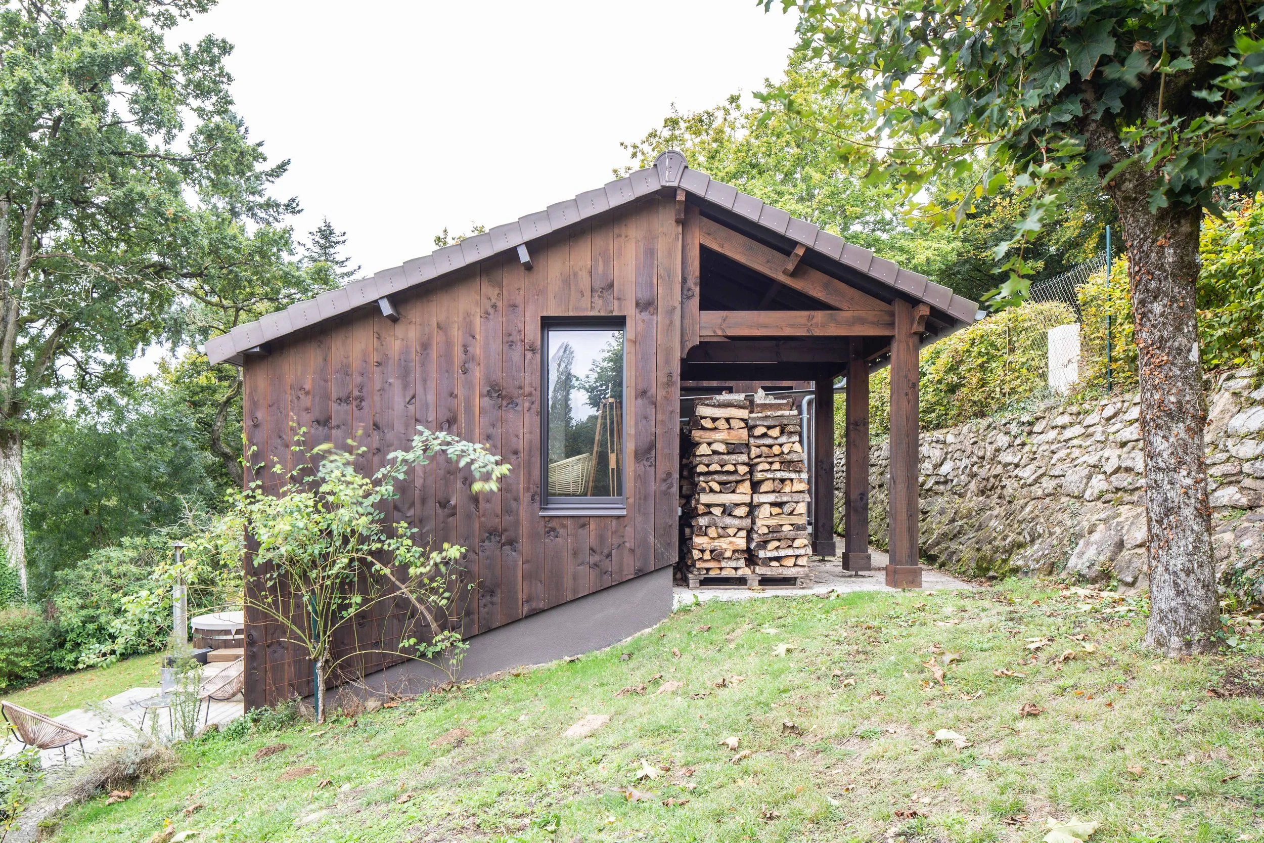 Chalet Saint-Cénerie-le-Gérei architecture réhabilitation bois paysage alpes mancelles