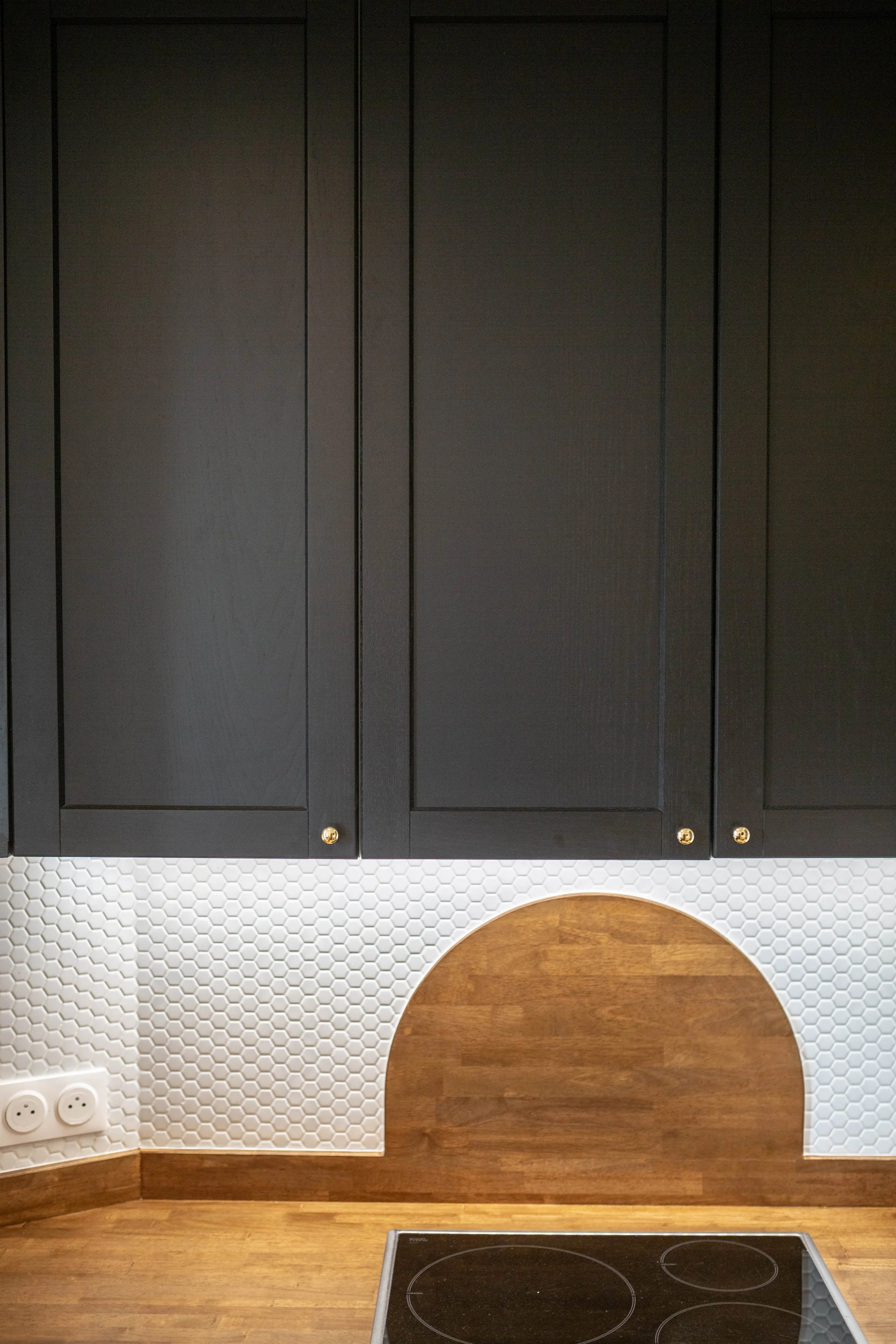 réhabilitation rénovation appartement paris rue Darwin bois design haze hazé cuisine salle de bain salle d'eau verrière