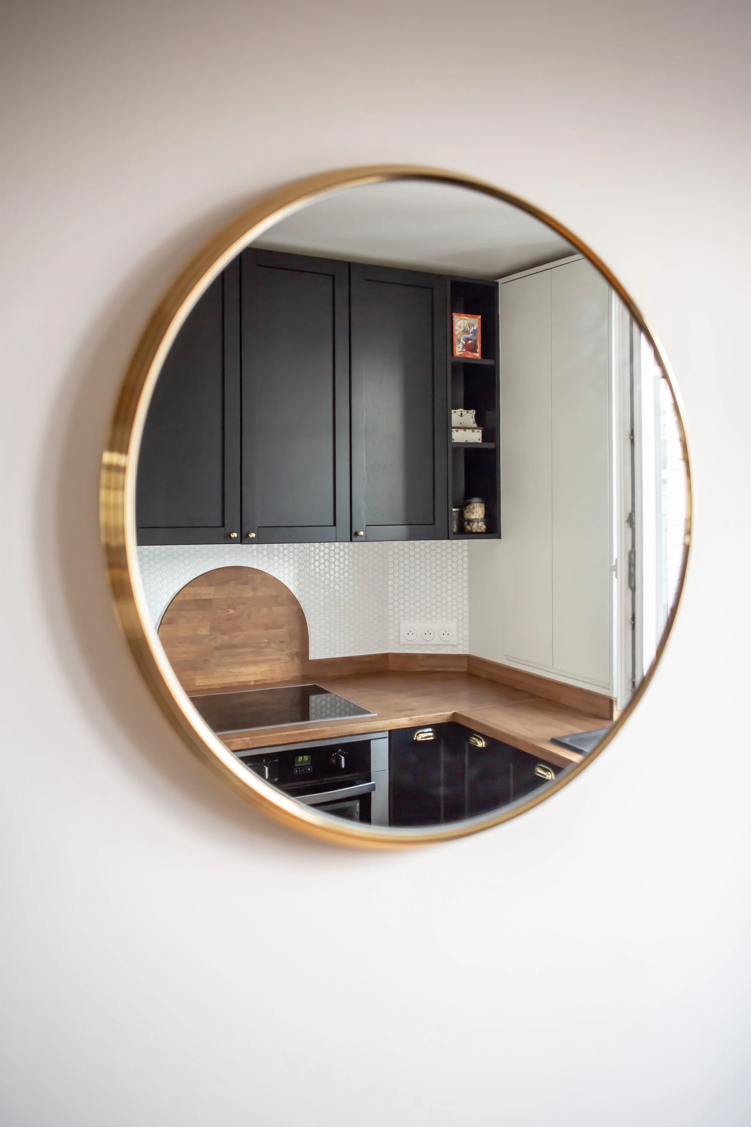 réhabilitation rénovation appartement paris rue Darwin bois design haze hazé cuisine salle de bain salle d'eau verrière