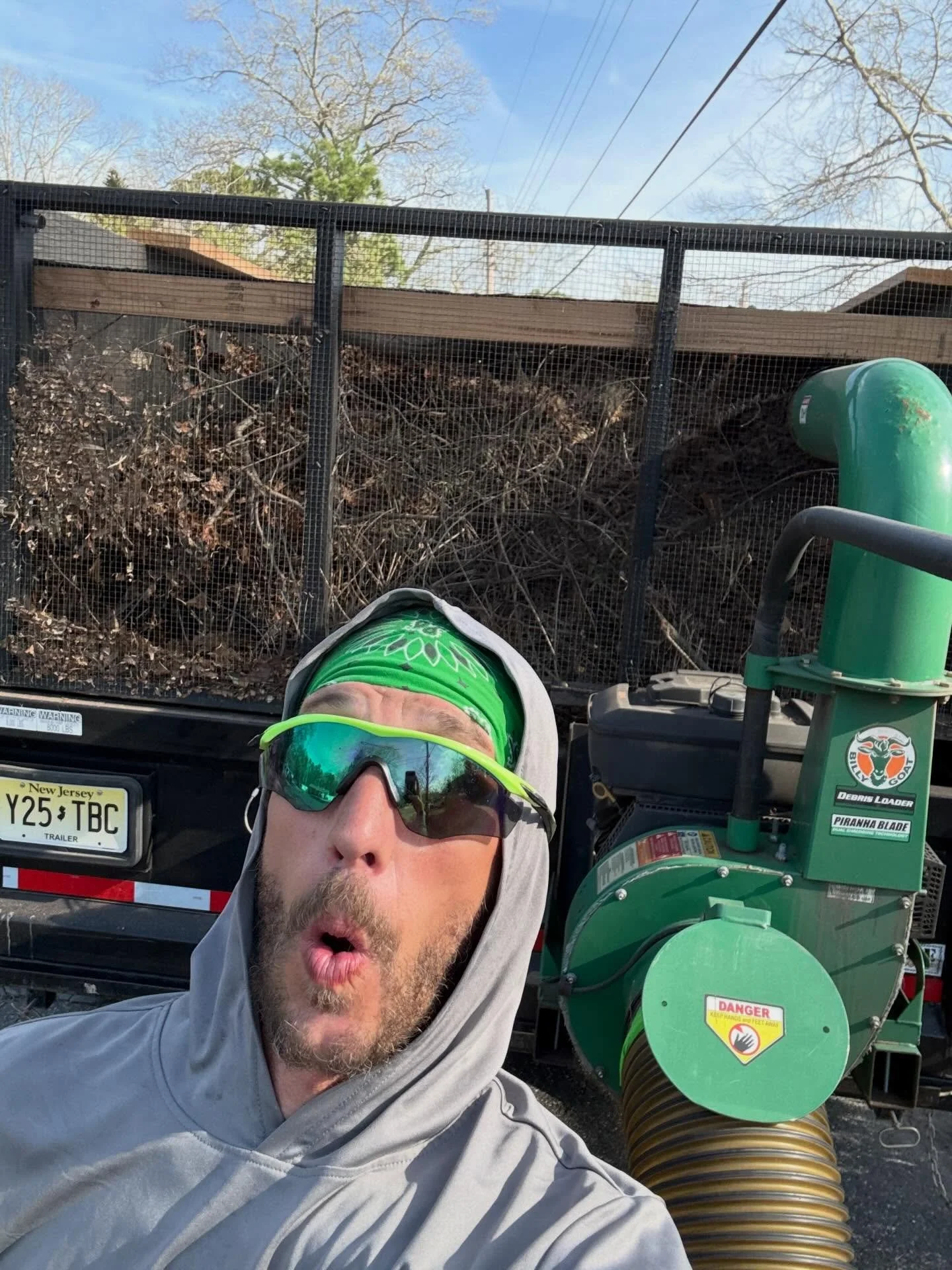 Exciting day! Finally get to take the leaf vac off and mulch is headed your way soon!