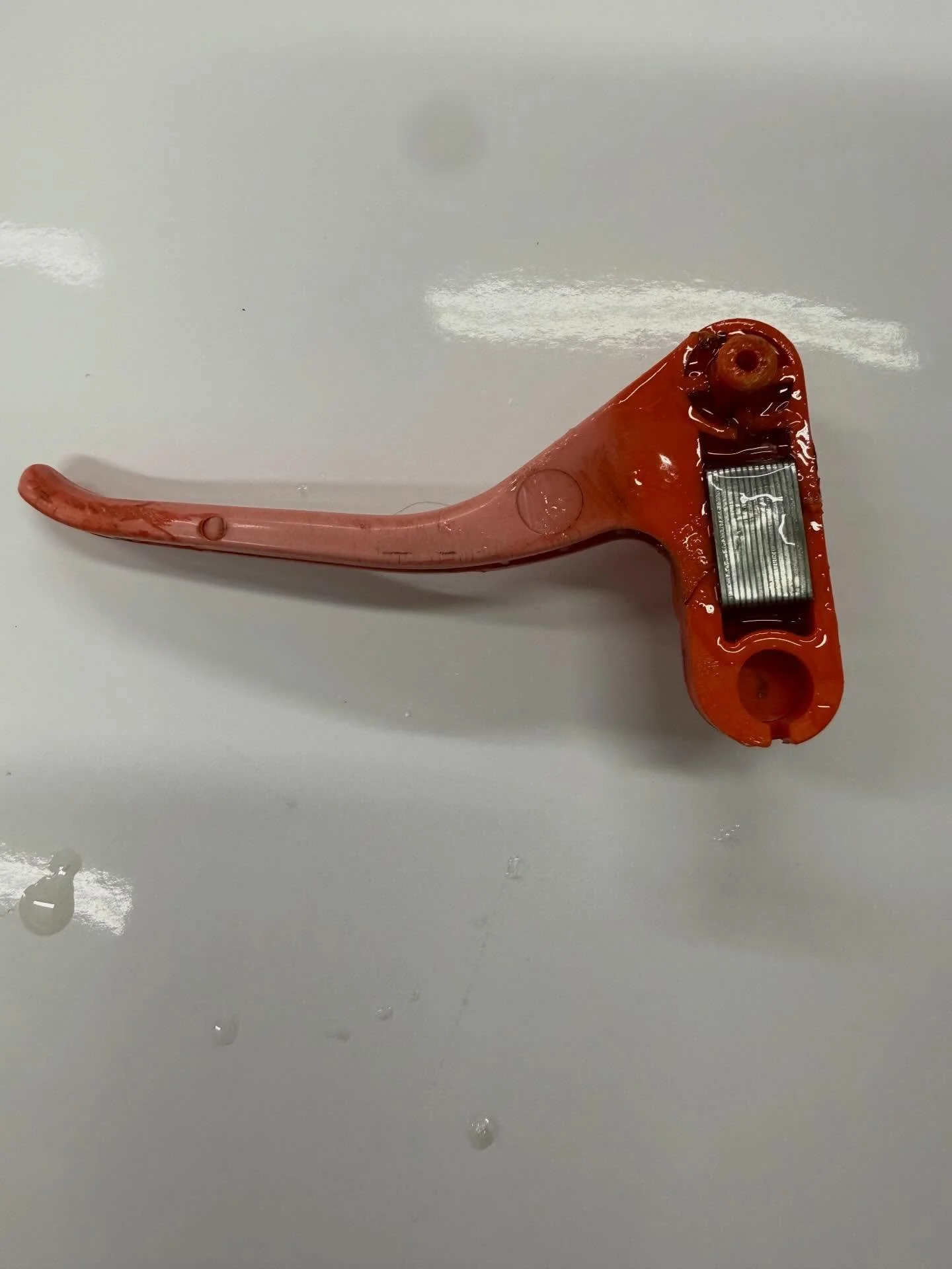 Broken trigger on an edger&hellip;into 3 pieces, glued back to form and epoxy with some staples to reinforce?  Wish me luck, new trigger will be here Saturday, but my jobs require it tomorrow&hellip;hope I saved $350 for a temporary replacement/backu