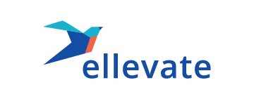 Ellevate logo with a stylized bird in blue, teal, and orange, and the word 'Ellevate' in blue text.