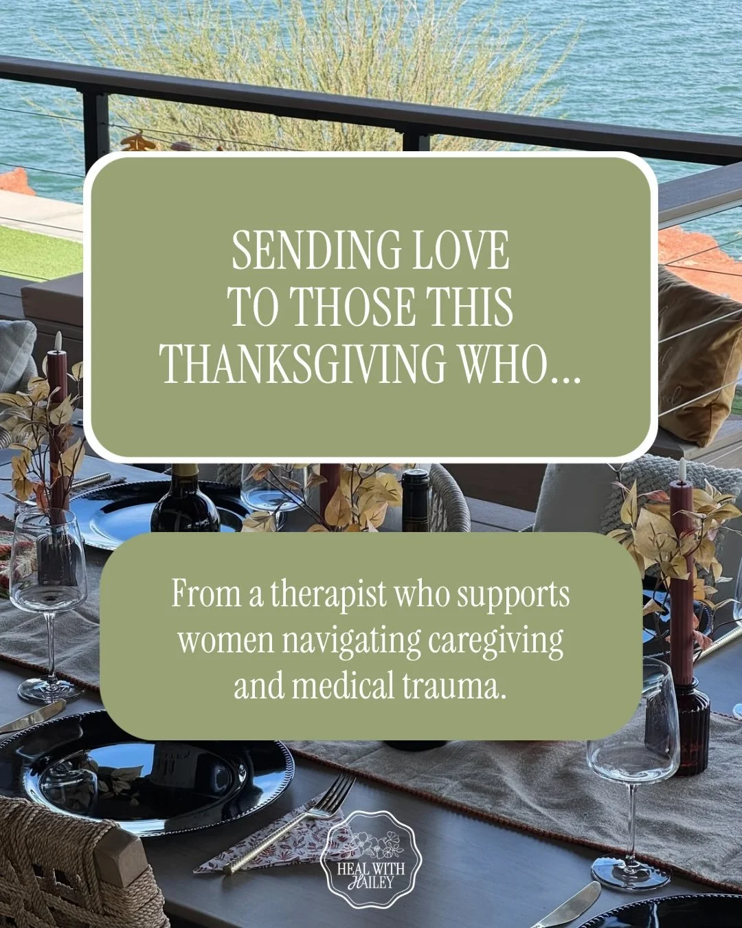 Sending love to all the caregivers, medical parents, and partners who are navigating Thanksgiving differently this year. I see you. 🦃🫶🏼

#CaregiverTherapy #SiblingSupport #MedicalTraumaTherapy #ParalysisAwareness #DisabilitySupport
