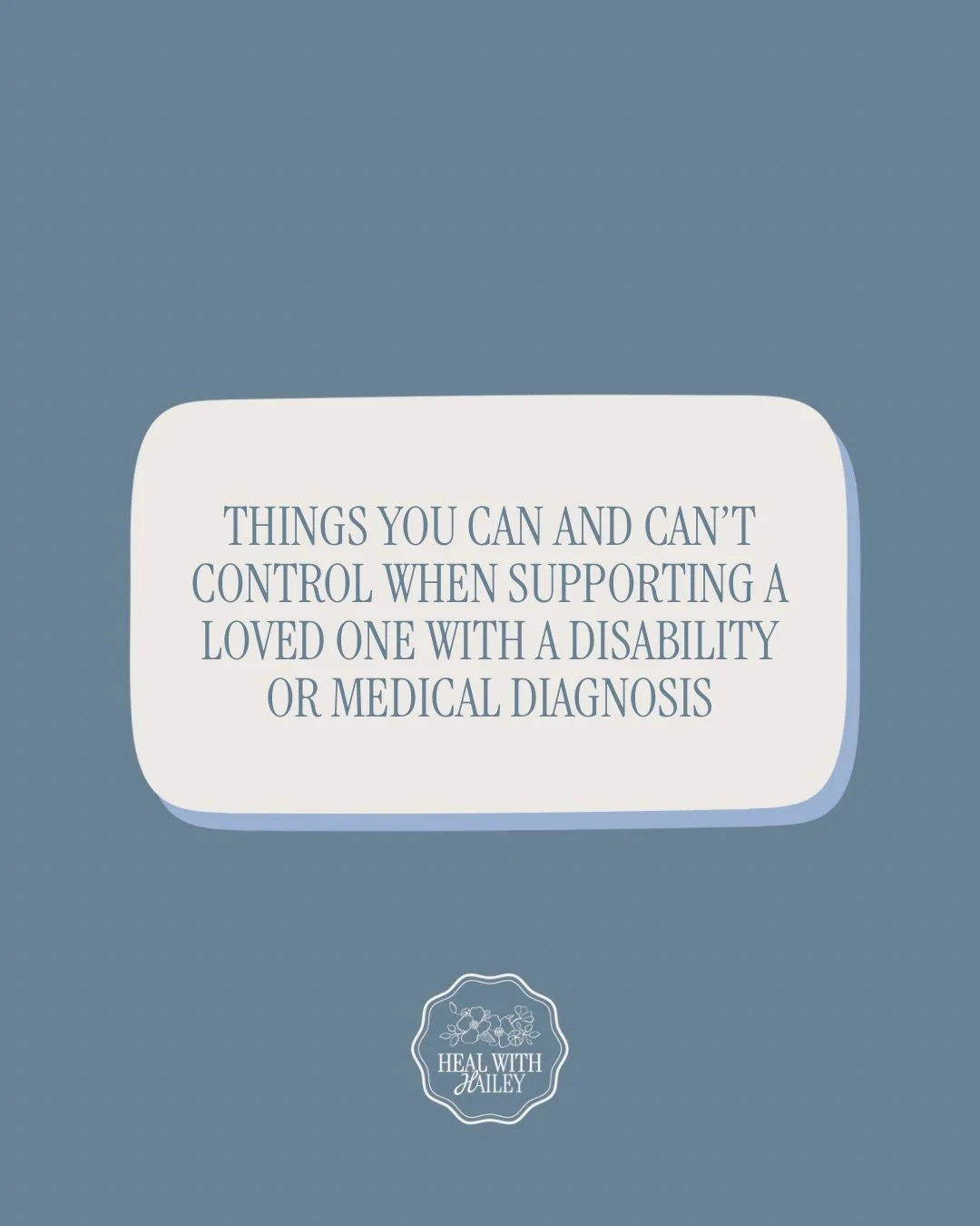 When someone you love is facing a medical diagnosis or disability, it can feel like everything is on your shoulders.

But you were never meant to control it all, and trying to will only leave you exhausted, resentful, and alone.

This post is a remin