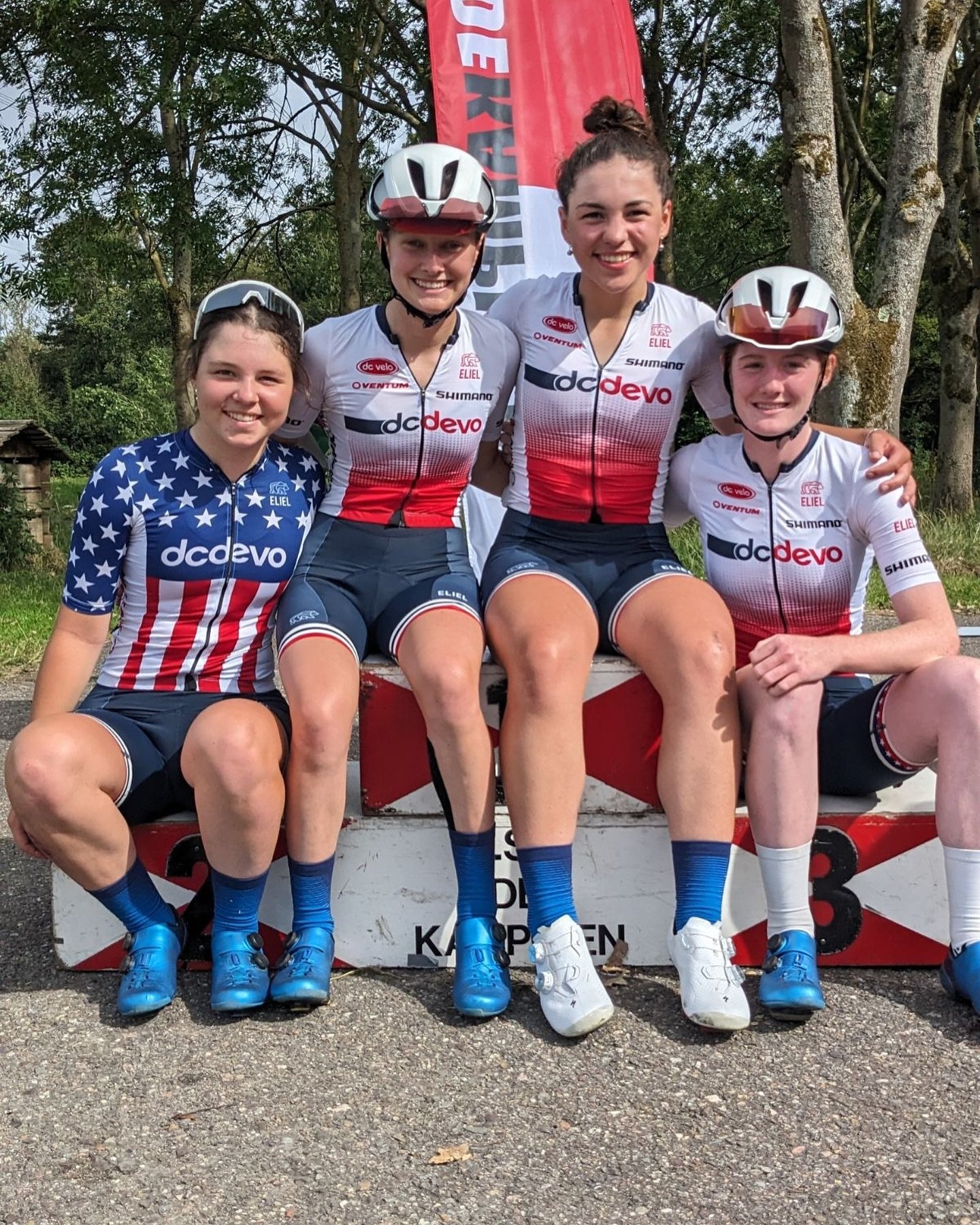 Good luck to past @flandersdevo1 Belgian Race Camp attendees @lidia.cusack and @alyssa_sarkisov of @dcdevoracing at Worlds in Zurich this week!!! Lidia will race the TT tomorrow and they will both race the road race on Thursday morning.  Success!