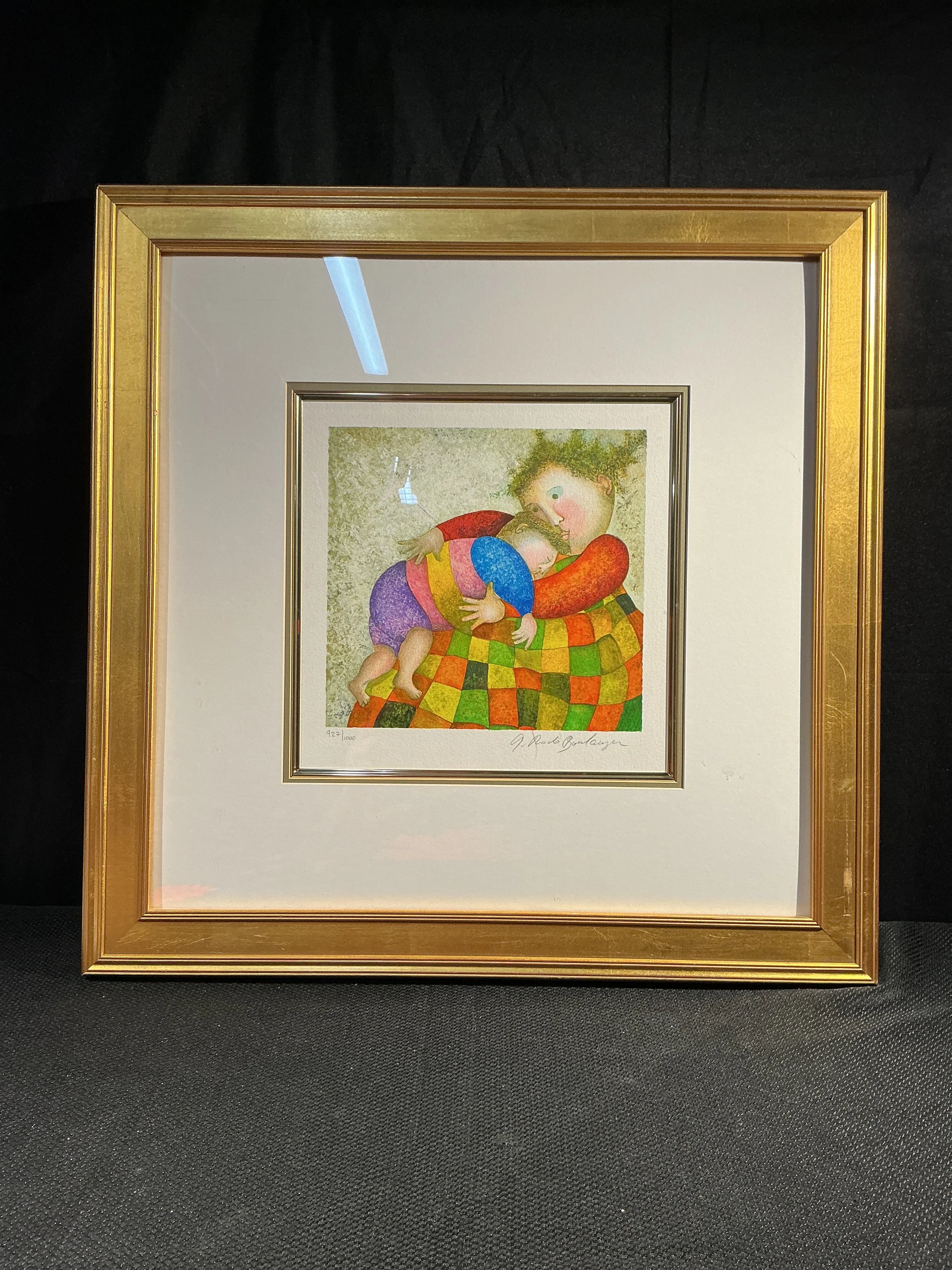 Framed Lithograph "Amour Tendresse" ~ Signed Limited Edition by Graciela Rodo Boulanger