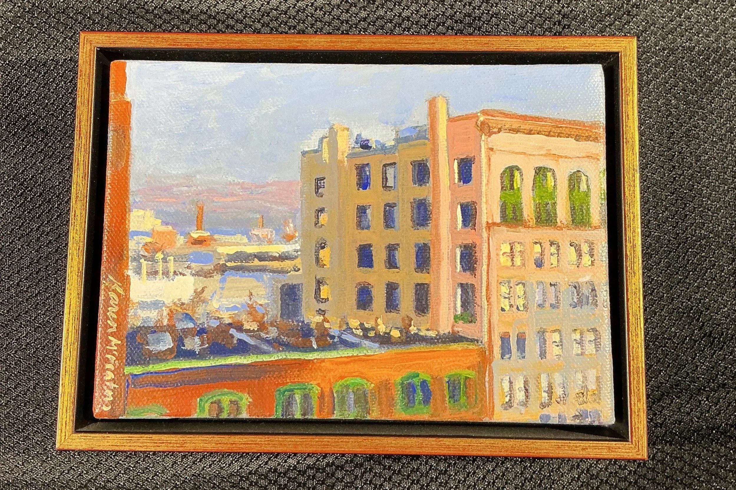 Karen McFeaters - Boston Cityscape Oil Painting