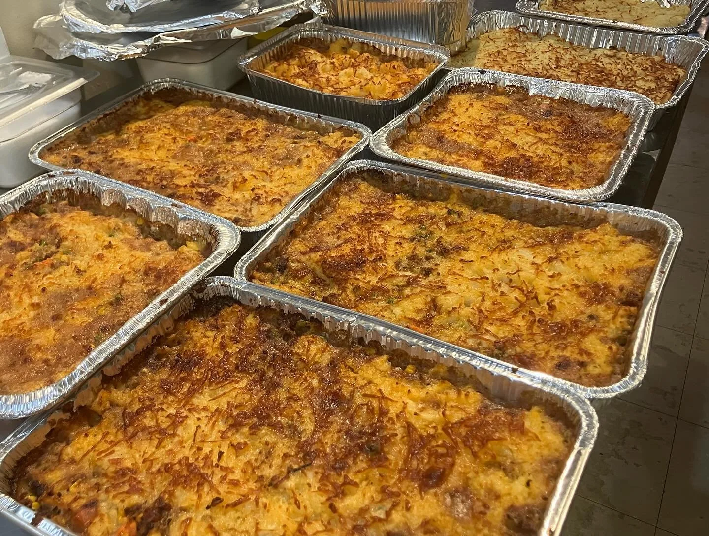 Shepherds Pies for everyone - with a side of winter &ldquo;salad&rdquo; aka toasted butternut, beets and brussels with pecans cranberries and balsamic glaze. Not pictured - Guinness chocolate cake with creamy cream cheese frosting. So good.