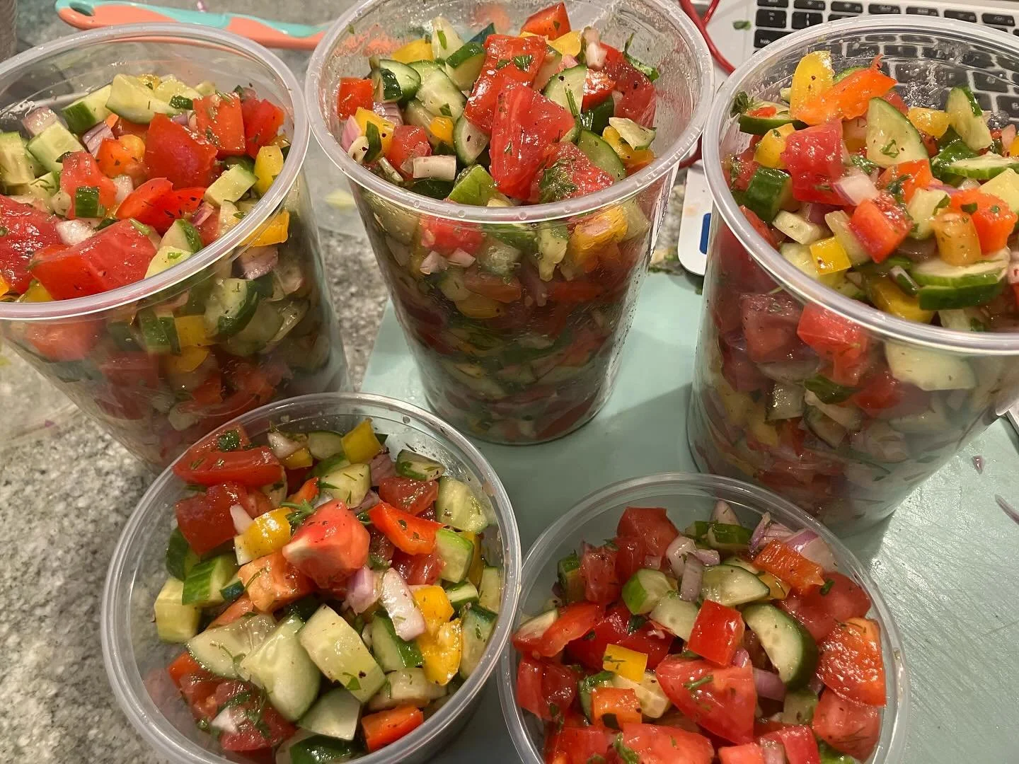 Israeli salad, shakshouka, babaganoush for break-fast, or just for funsies.
