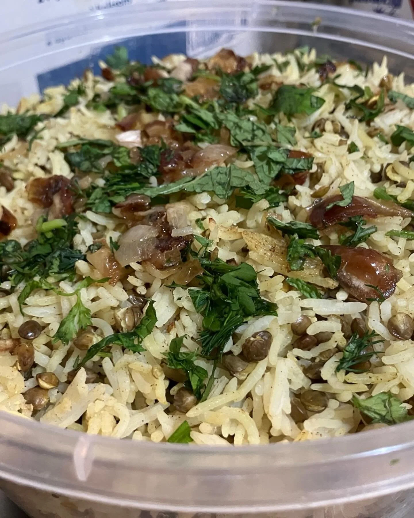 Catering for a dinner party of 26. Roast chicken and root veggies, vegan tagine, and basmati rice with lentils, caramelized onions and fresh herbs