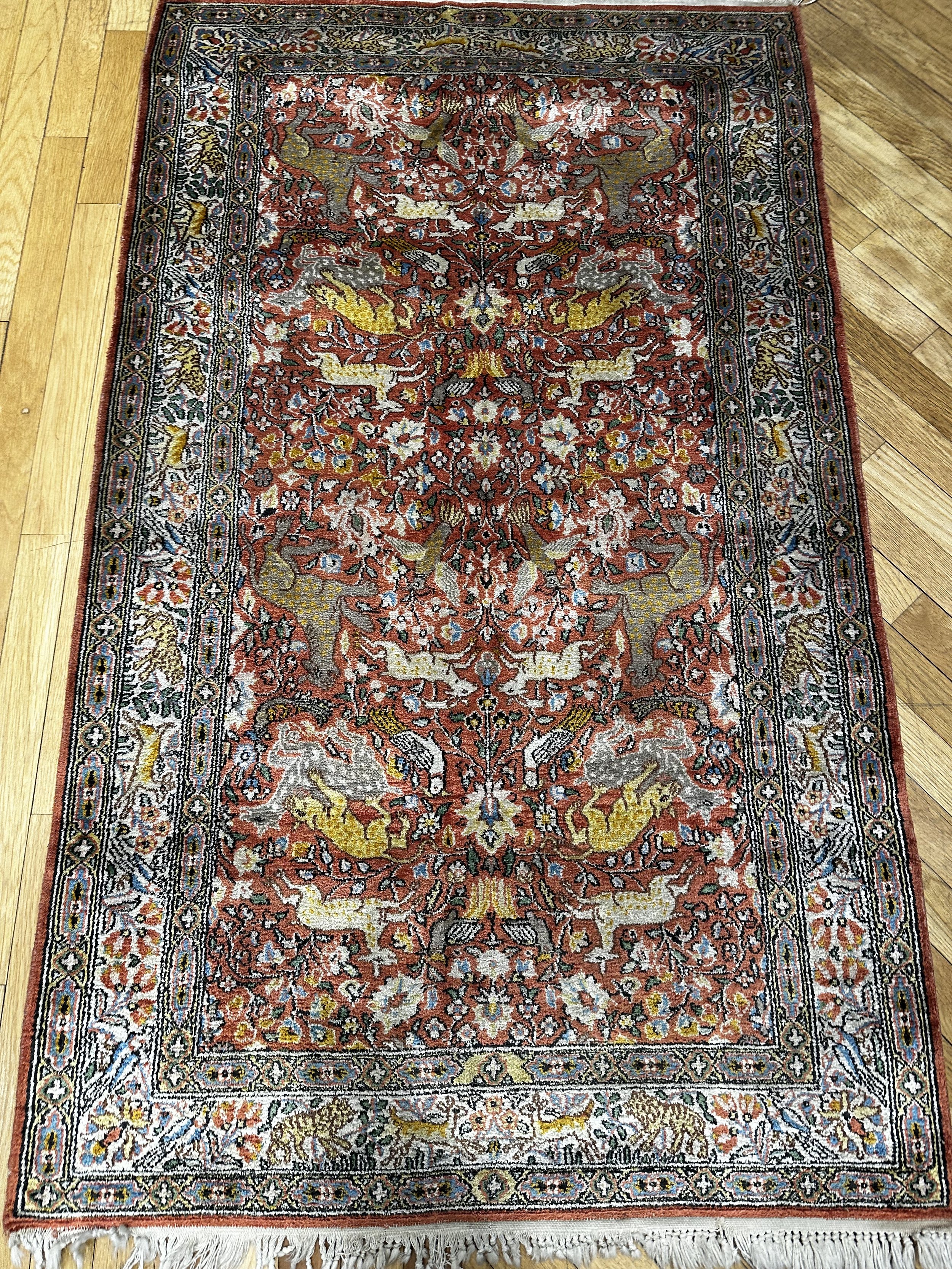 Isfahan Persian Silk Rug