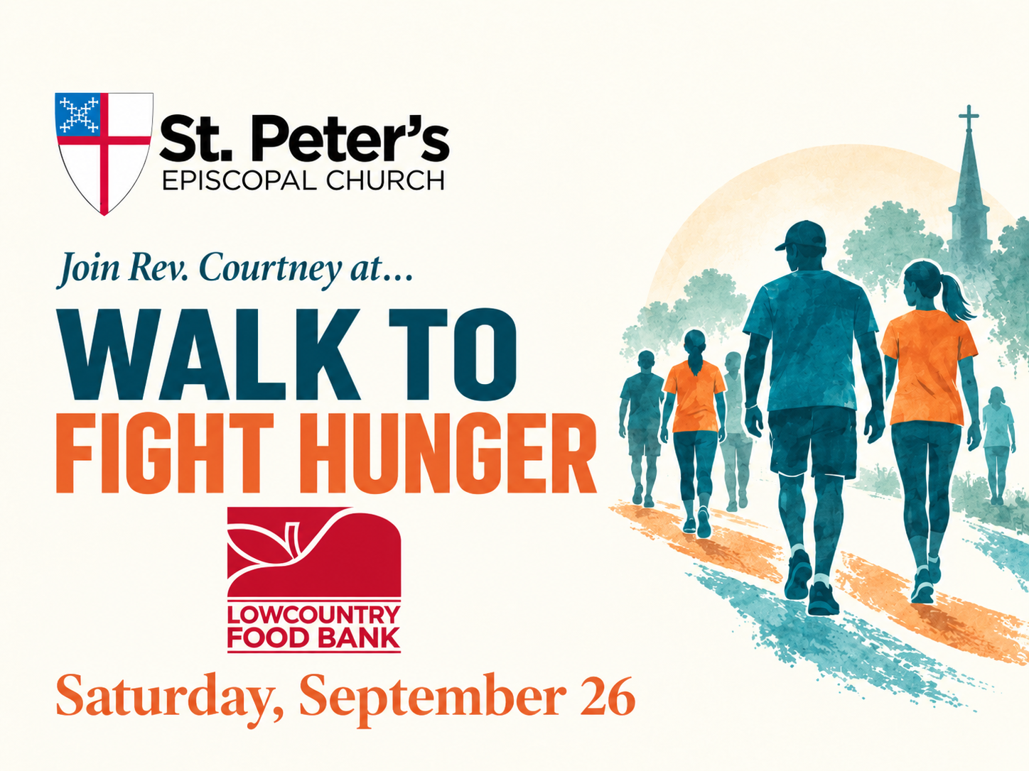 Join Rev. Courtney at the Lowcountry Food Bank Walk to Fight Hunger