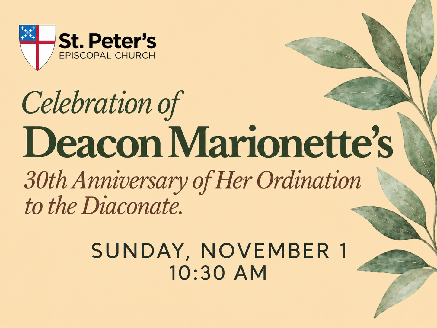 Deacon Marionette’s 30th Anniversary as a Deacon!