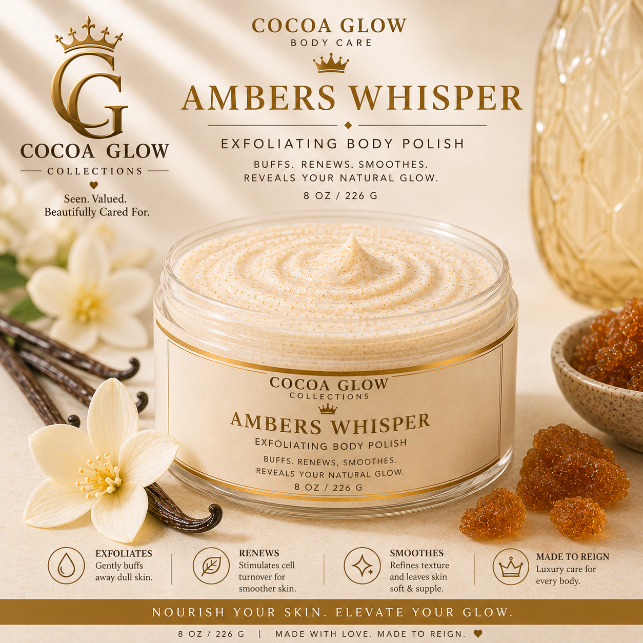 AMBERS WHISPER EXFOLIATING BODY POLISH