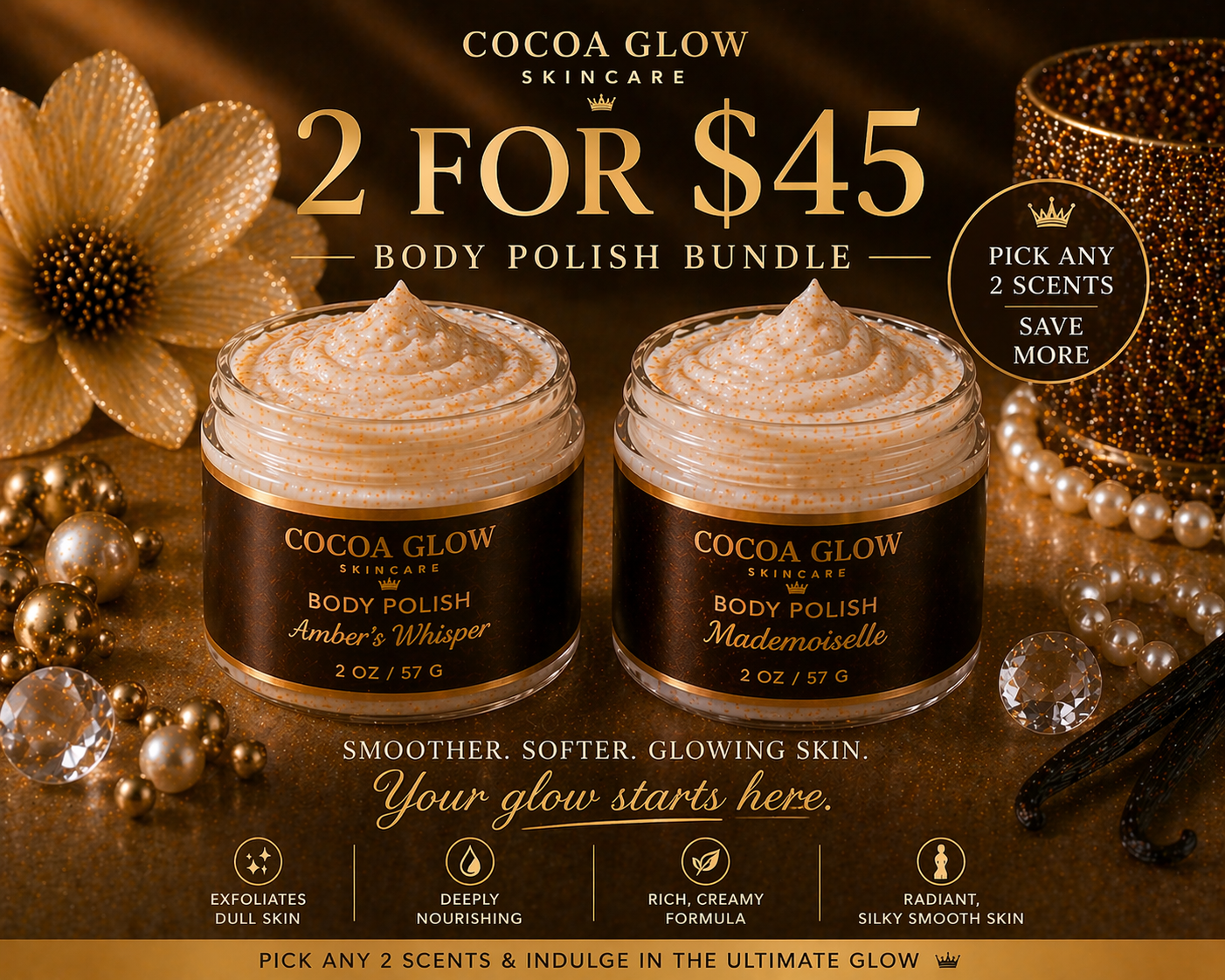 2 for $45 Sugar Scrub Bundle