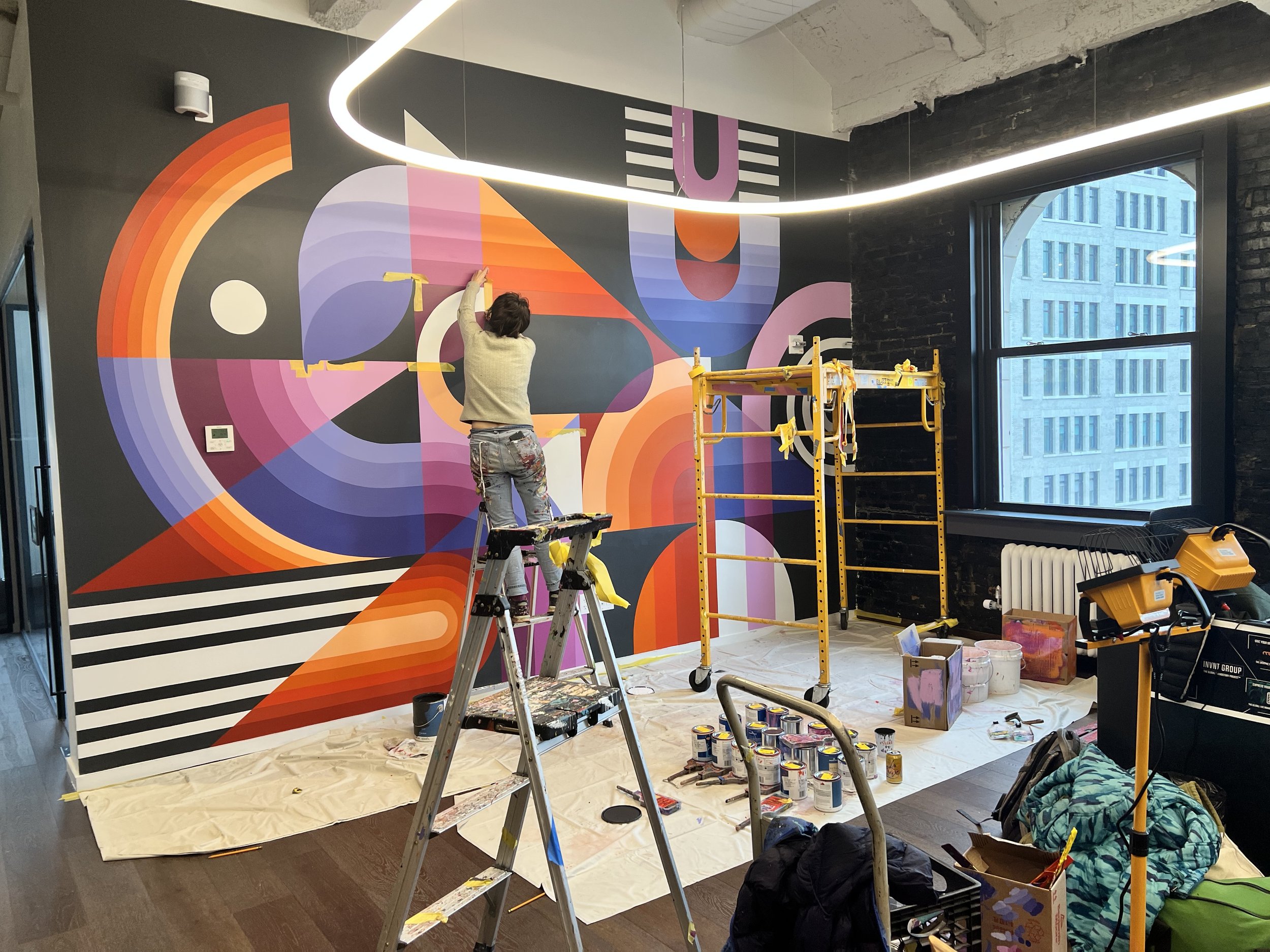 Mural artwork by Jessie Unterhalter and Katey Truhn