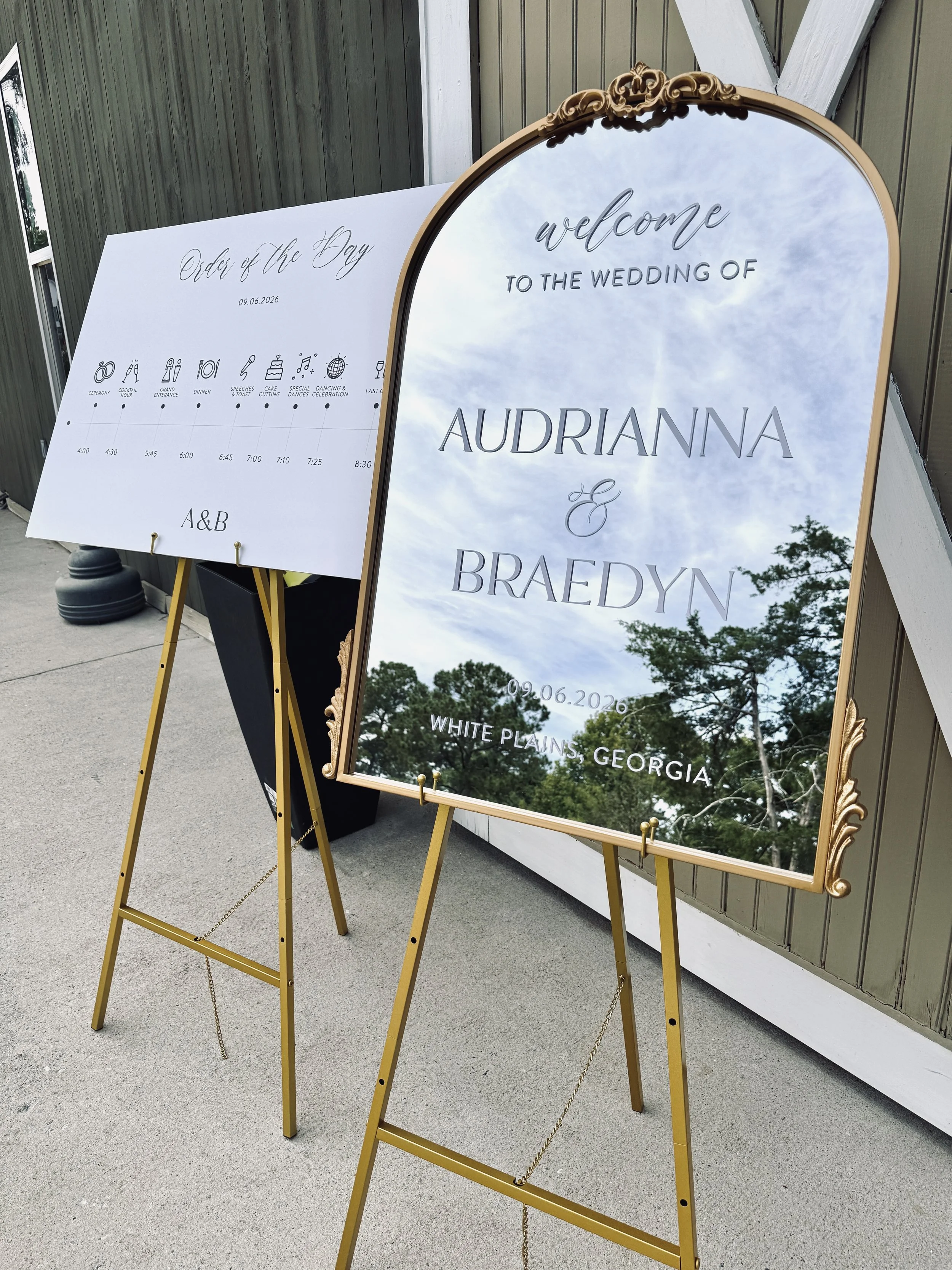 Welcome Mirror & Order of Events