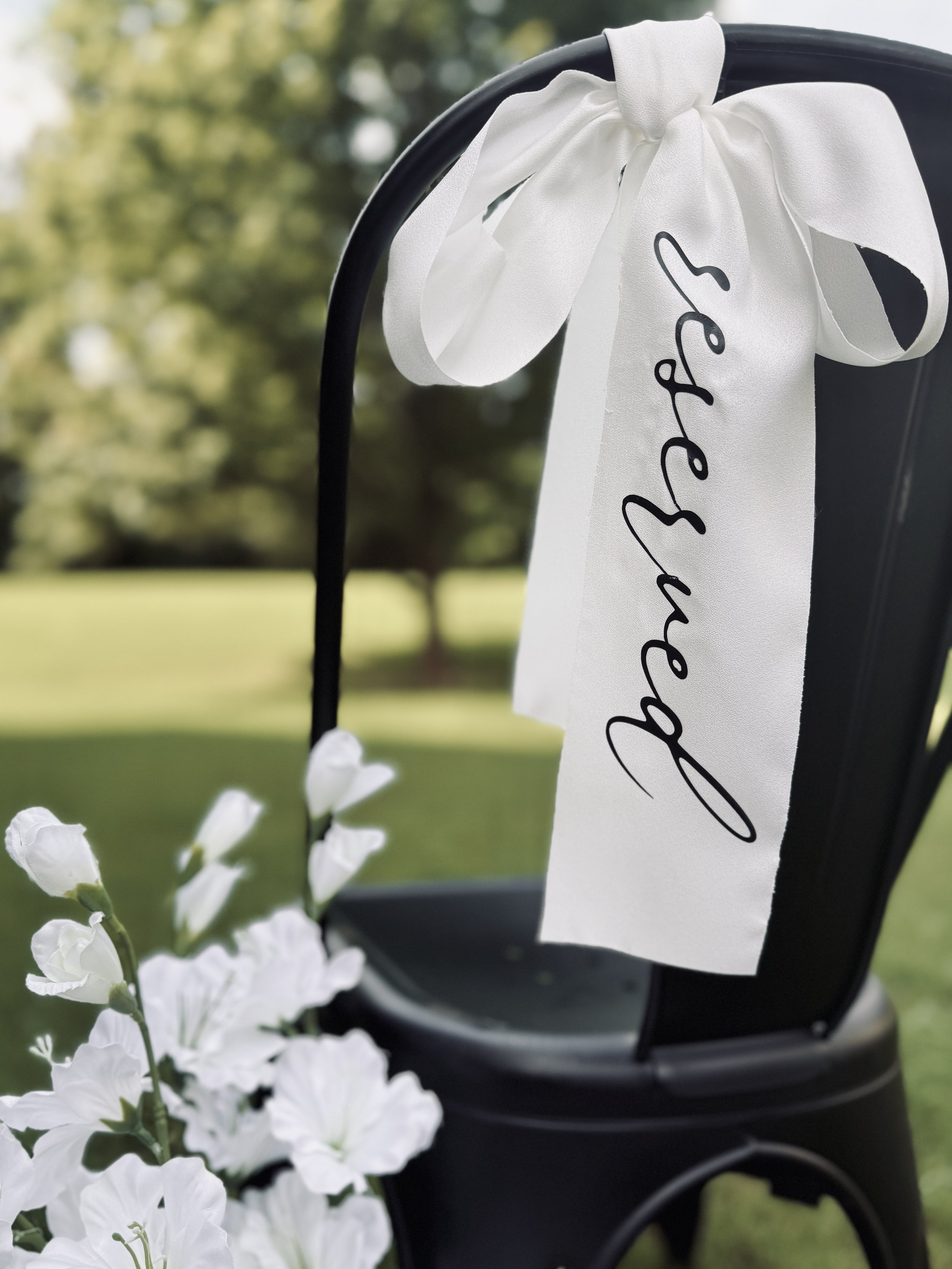 Reserved Ribbon Sign