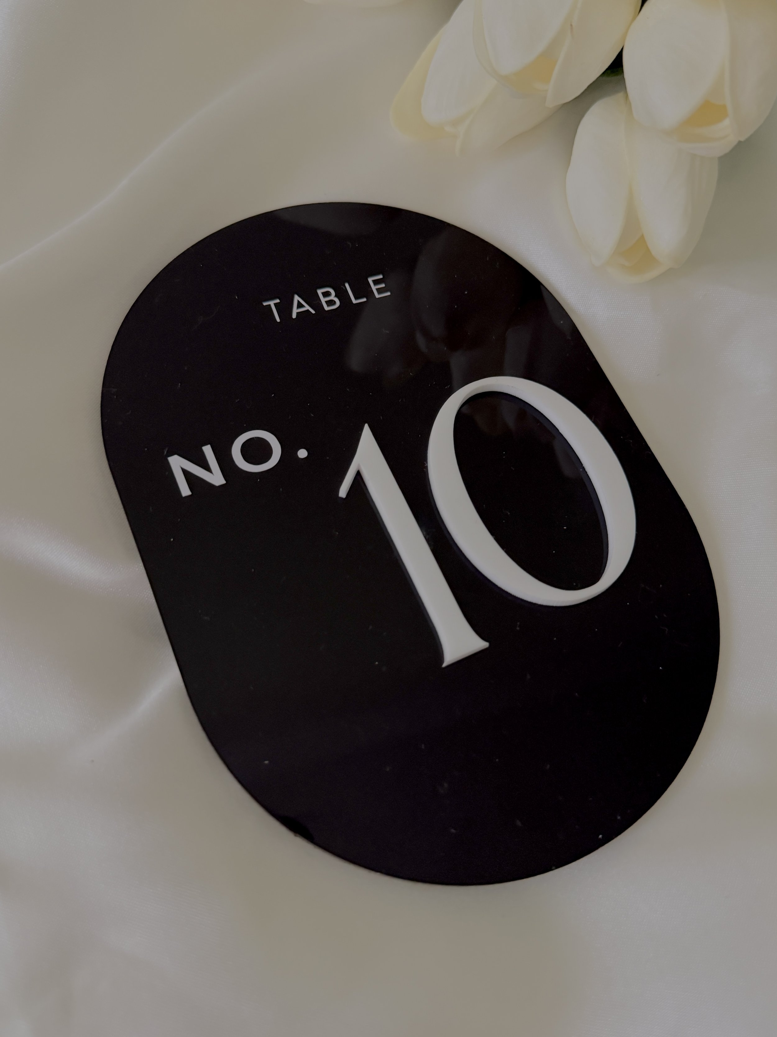 Table Number Sign