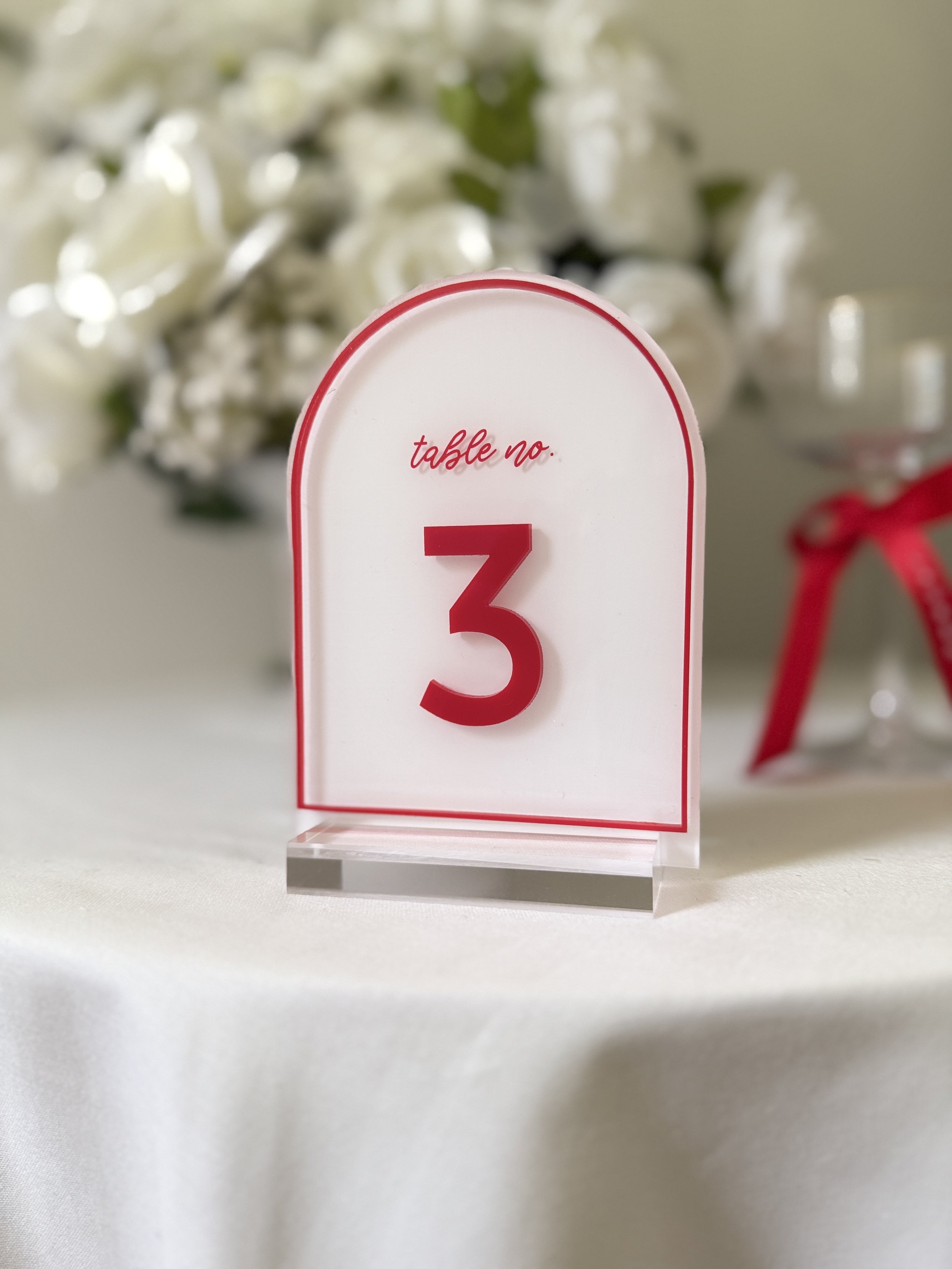 Table Number Sign