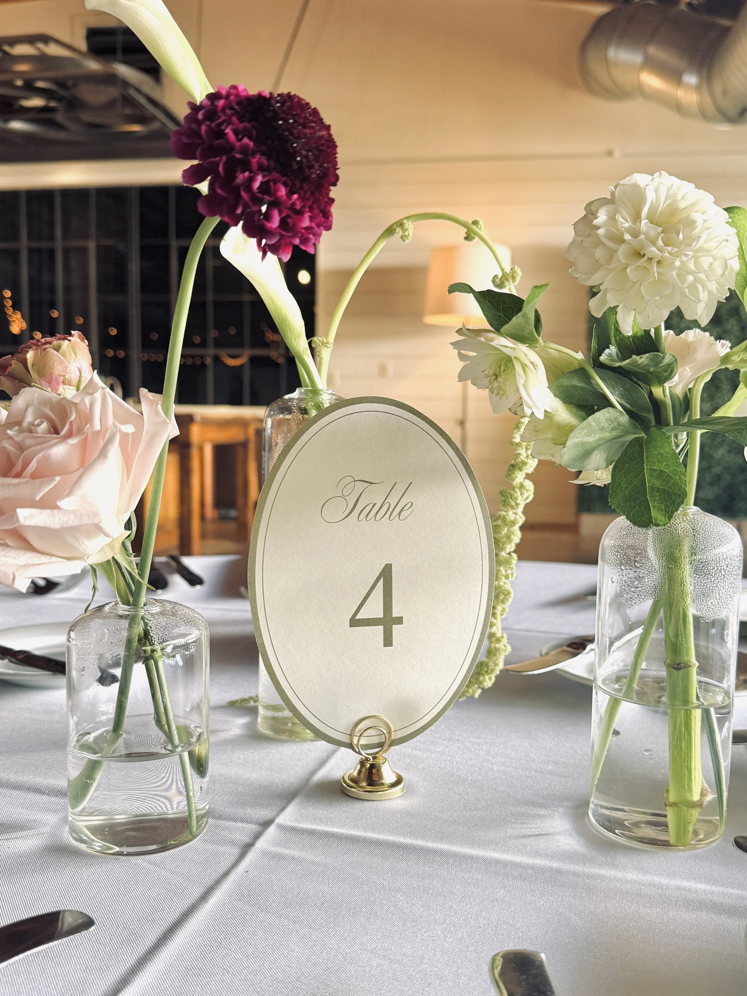 Table Number Sign
