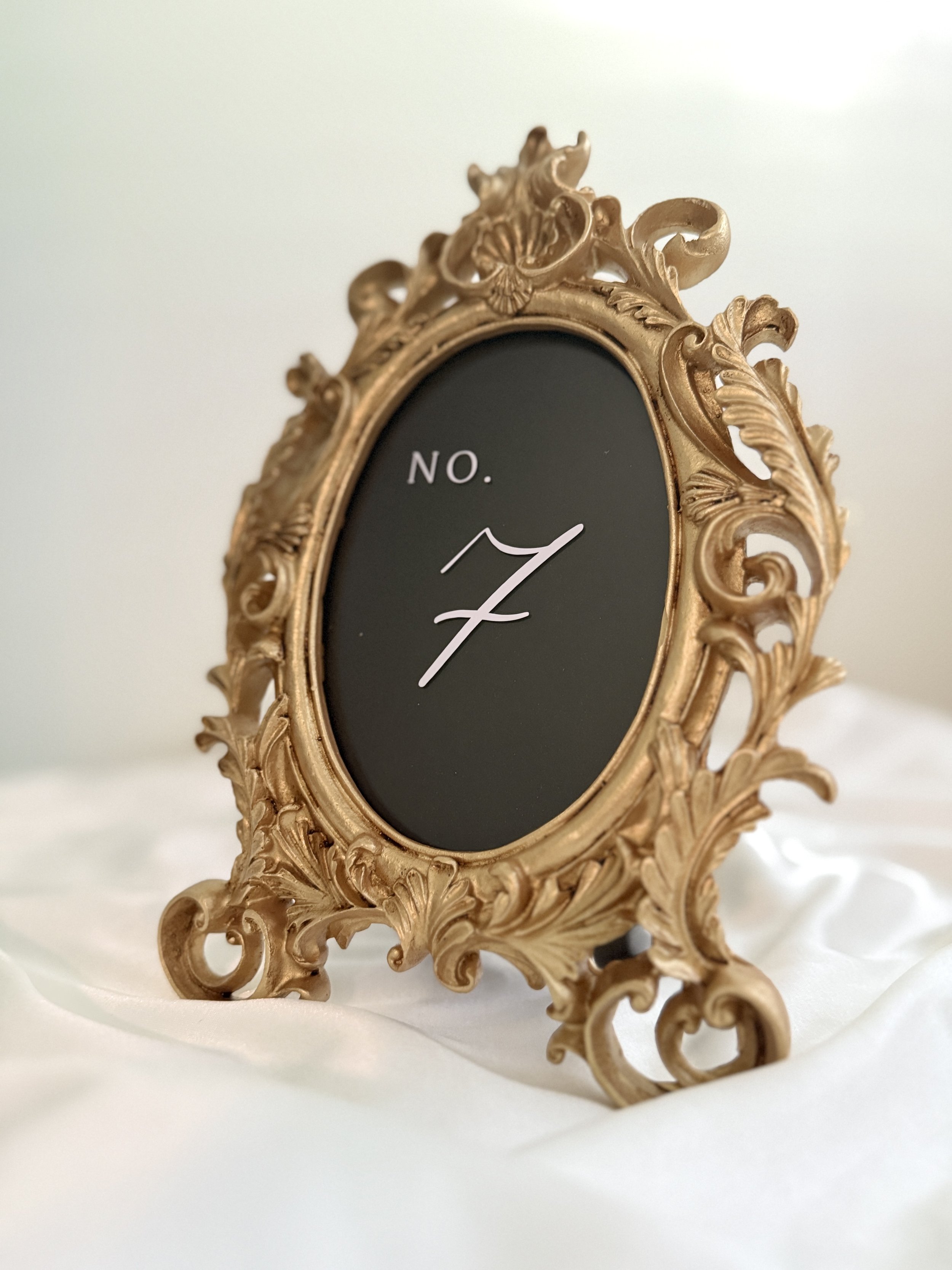 Table Number Sign