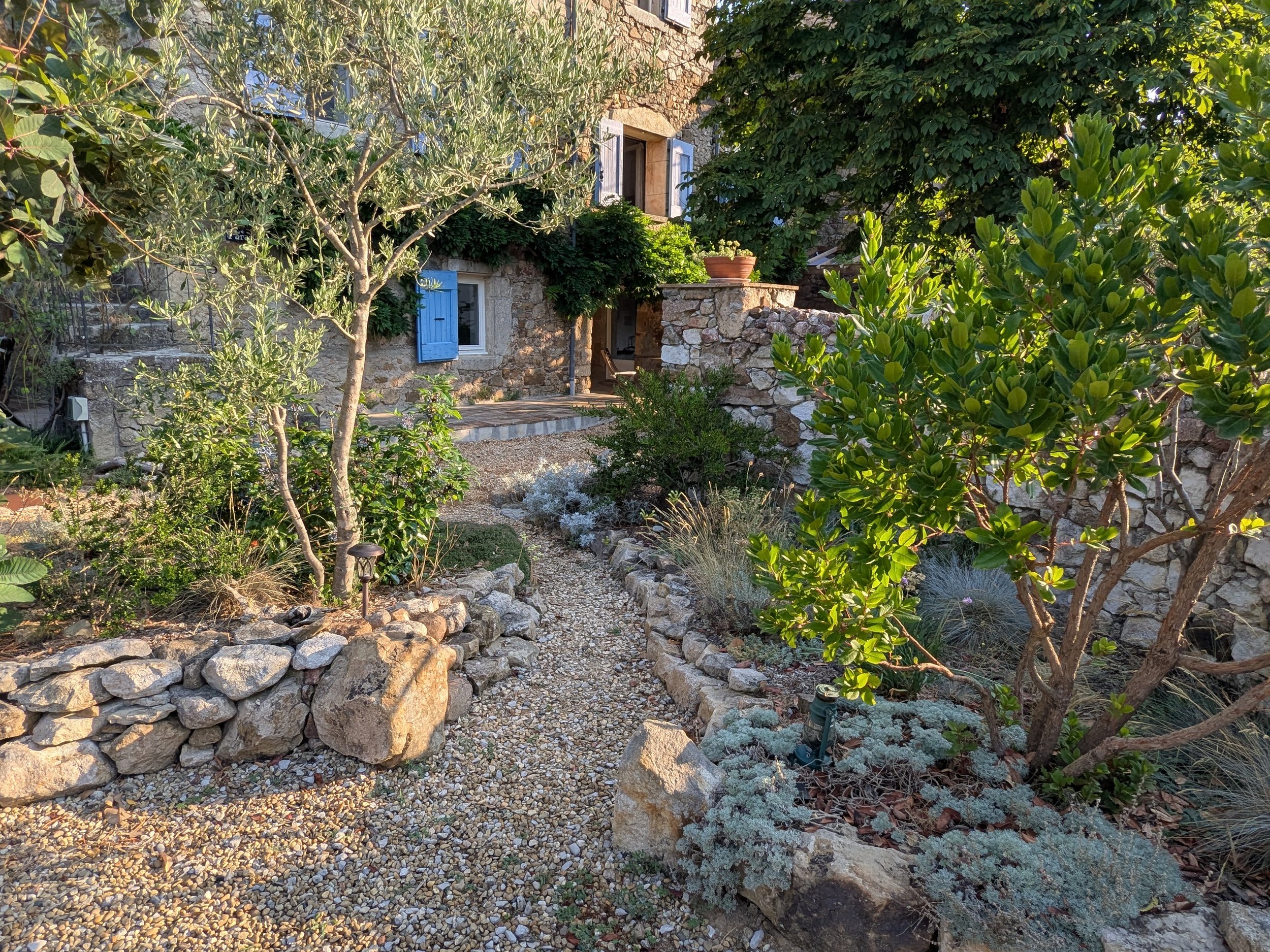 The path from parking to house