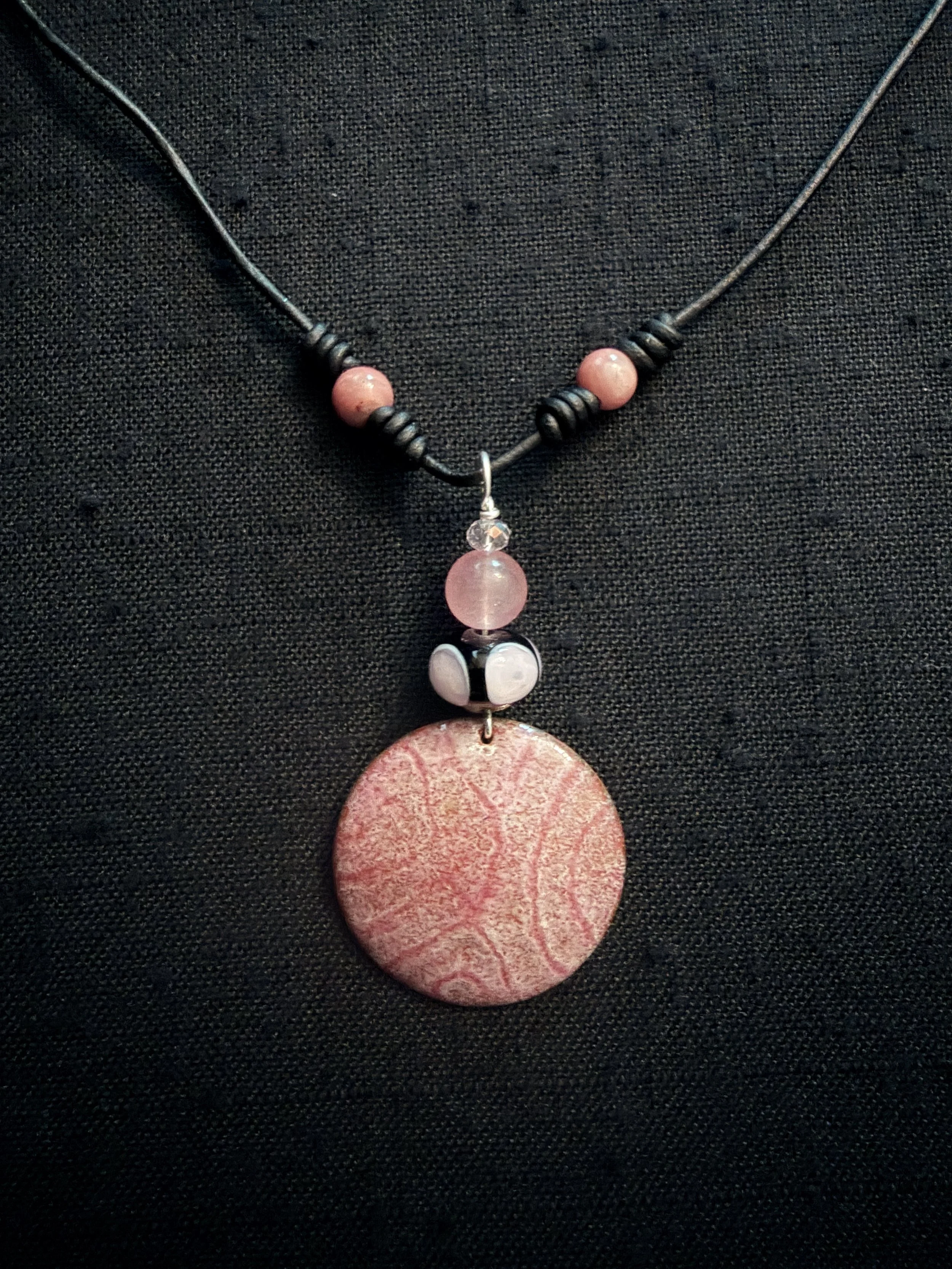 Blush Ripple Enamel Necklace