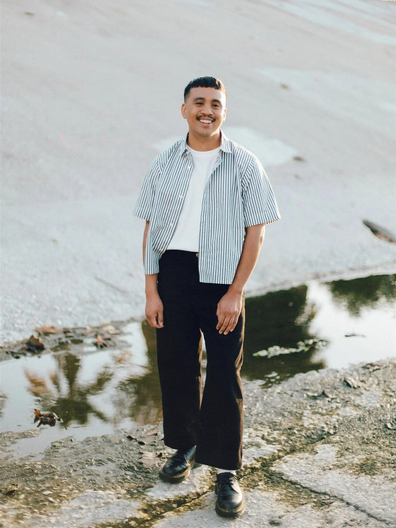 Portrait of Chris Datiles, Los Angeles IFS Therapist at the Los Angeles River