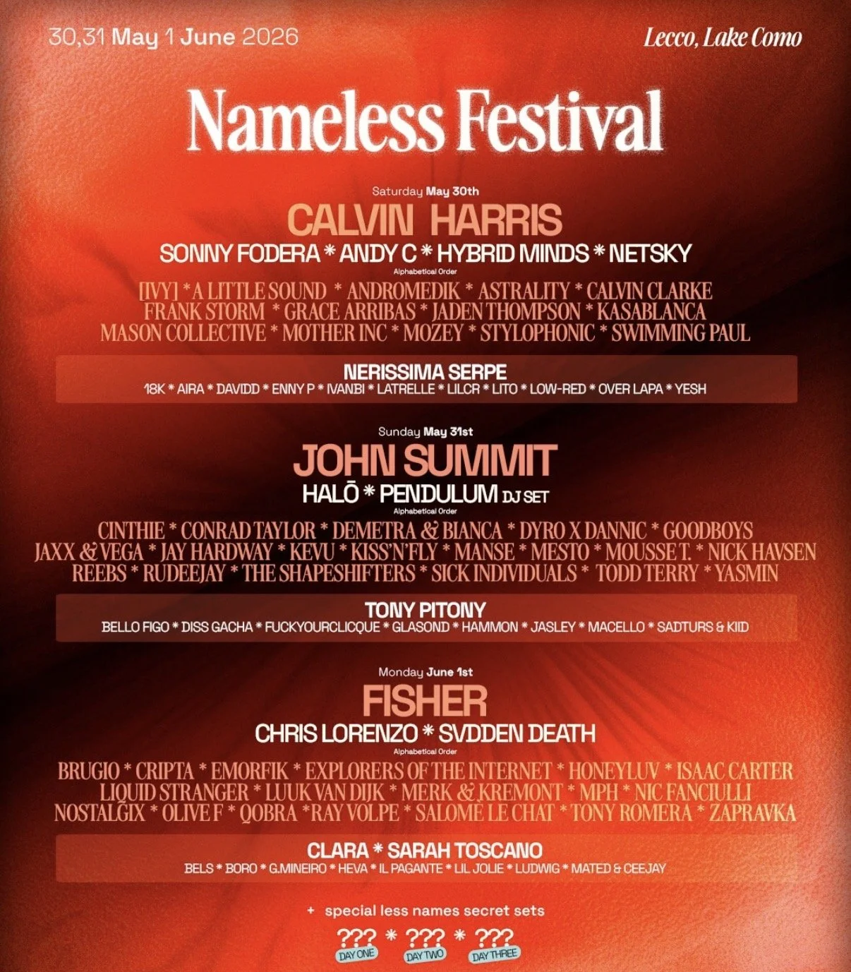 NAMELESS FESTIVAL ITALY