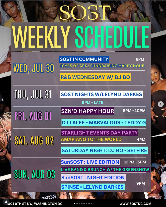 SOST Weekly Schedule