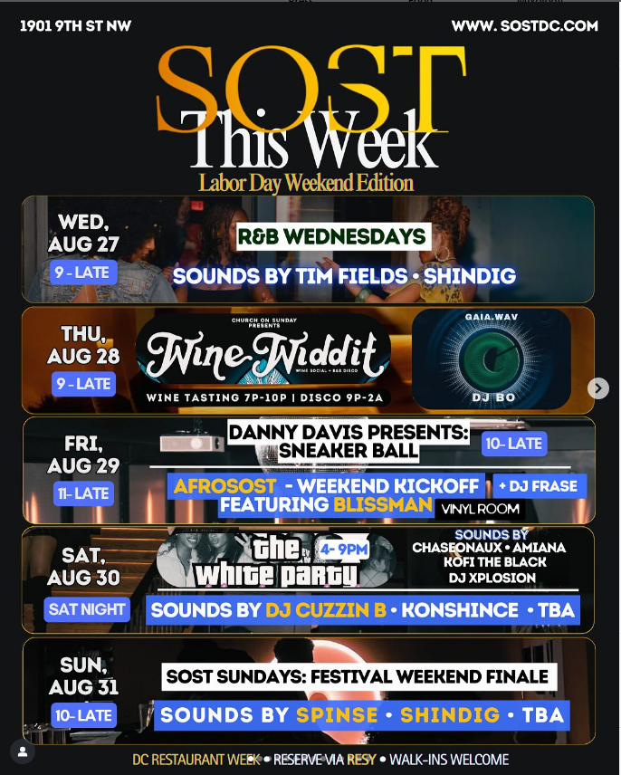 Labor Day Weekend in DC = SOST
