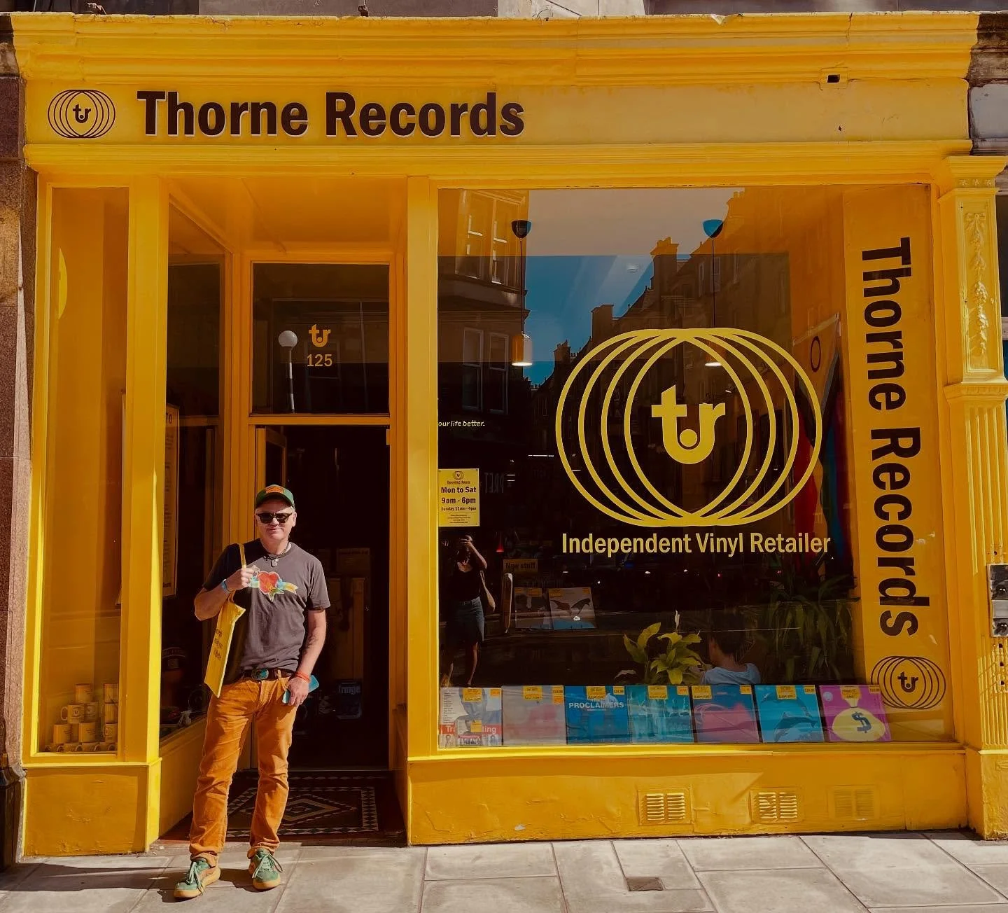 Had a nice wee trip back to my old stomping ground, including a successful visit to the ace @thornerecords Very happy with my purchases. They also sell my music 🤩