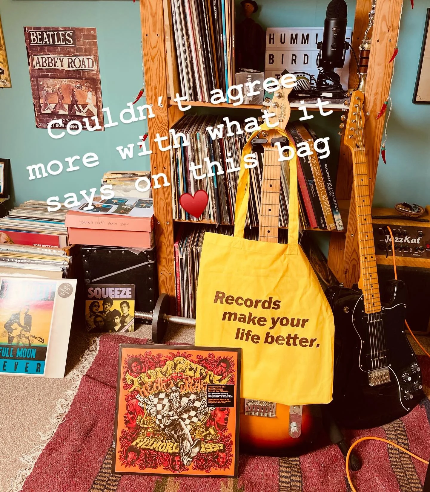 Couldn&rsquo;t agree more with what it says on this @thornerecords bag &hearts;️ @tompettyofficial