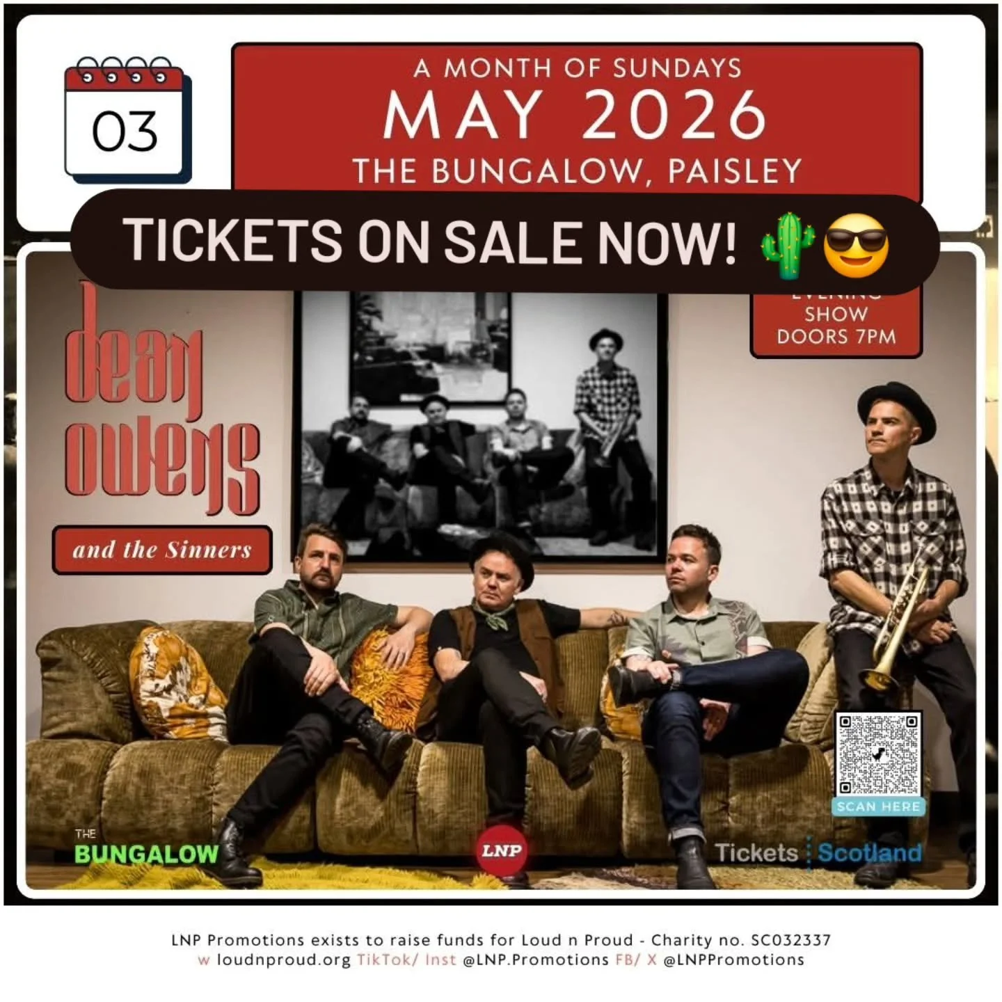 🚨 People of Paisley!
Sunday 3rd May THE BUNGALOW, PAISLEY 
 Doors 7pm 

Looking forward to playing a gig  with The Sinners @thebungalowpaisley  #MonthOfSundays
Scottish roots &amp; rocky Americana with added desert noir 🌵😎

Make a day of it...
@ki