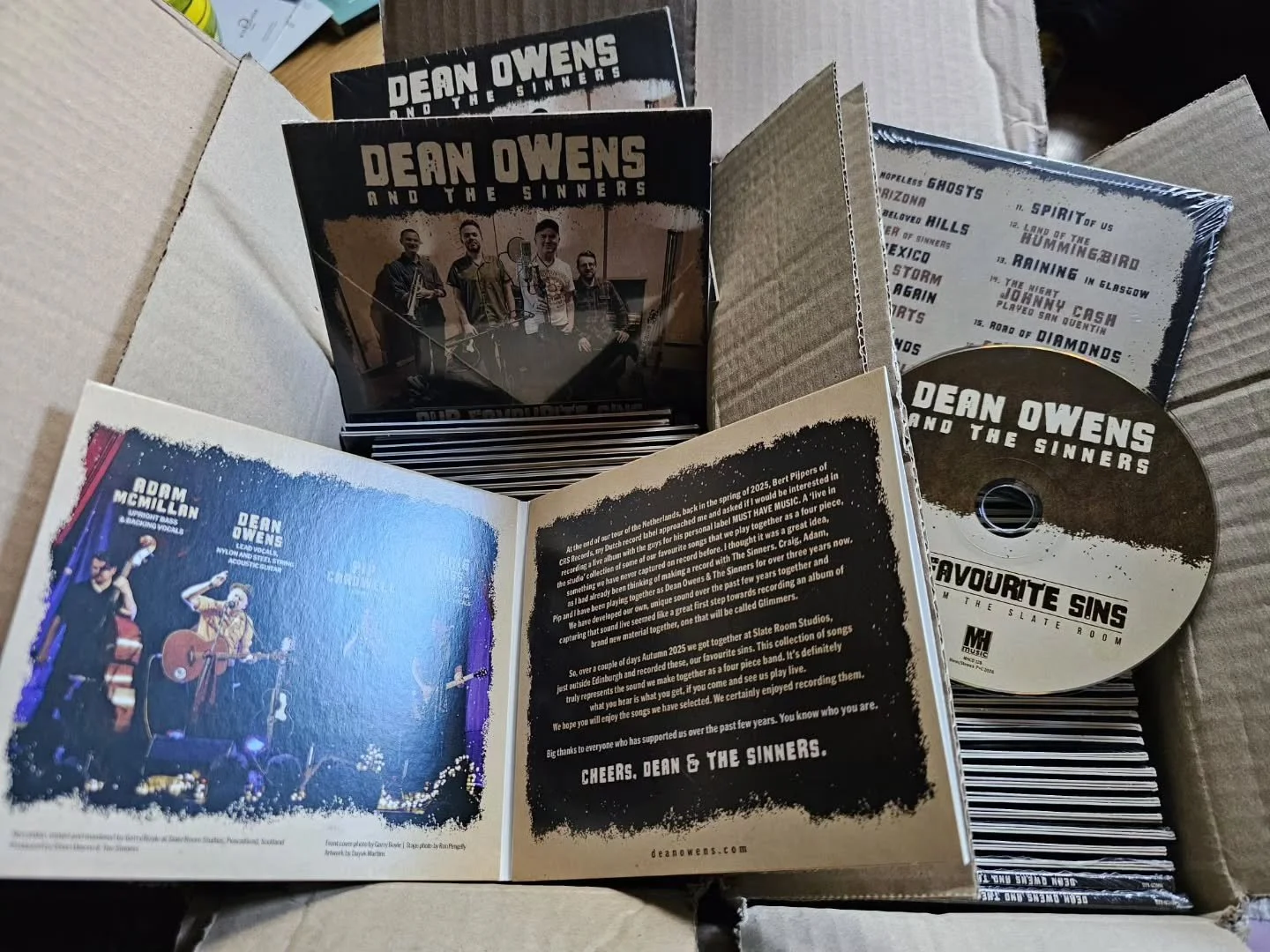 Very excited to see these arrive!! 
And just in time for our show on Friday in Berwick at the @theicehouseberwick 

We'll have a limited supply available to buy at the gig ahead of the albums official release on 9th October - Our Favourite Sins recor