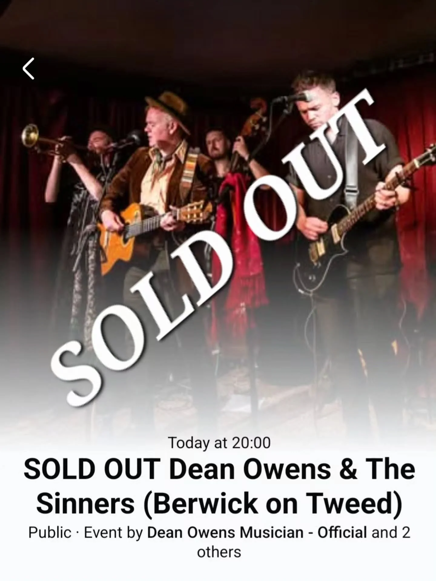 FULL HOUSE tonight at @theicehouseberwick with The Sinners 🌵

Looking forward to playing for you at our first band gig in Berwick 😎 

If you're coming along just a wee reminder that you'll find the entrance under the chestnut tree. Surely the coole